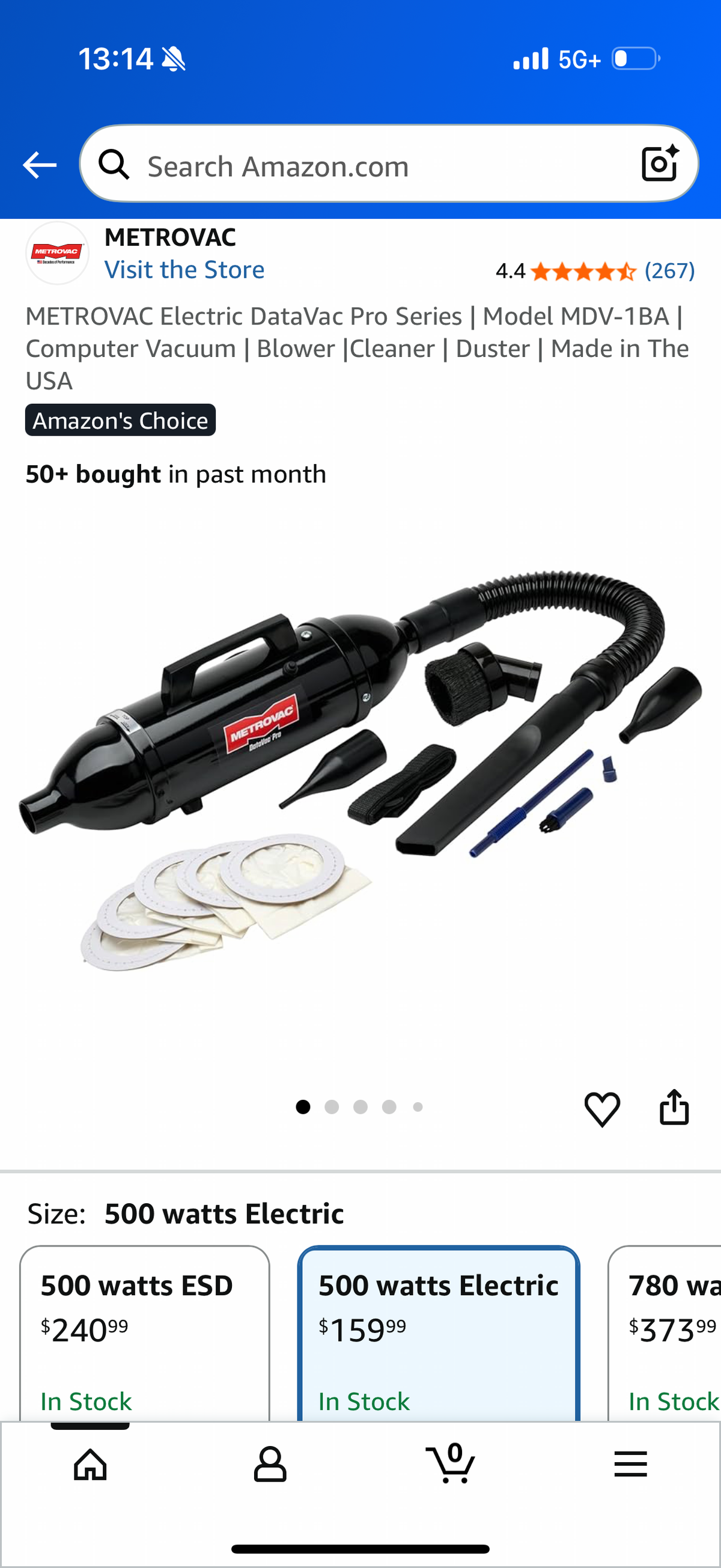 METROVAC Electric DataVac Pro Series | Model MDV-1BA | Computer Vacuum | Blower |Cleaner | Duster | Made in The USA