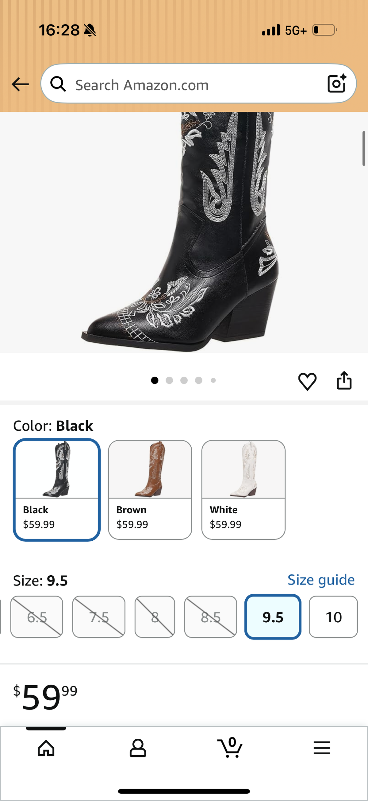 Cowboy Boots for Women Wide Calf Cowgirl Boot Embroidered Western Pointed Toe Chunky Heel Pull On Knee High Retro Tall Boot Ladies Boots Size 40