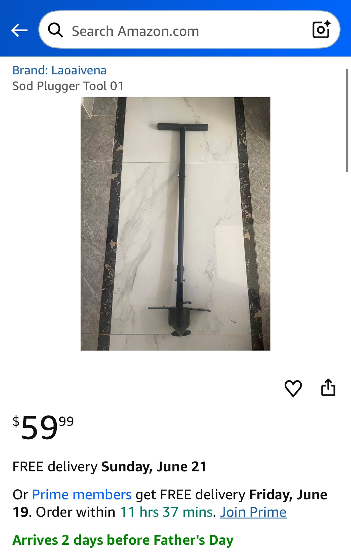 Sod Plugging Tool