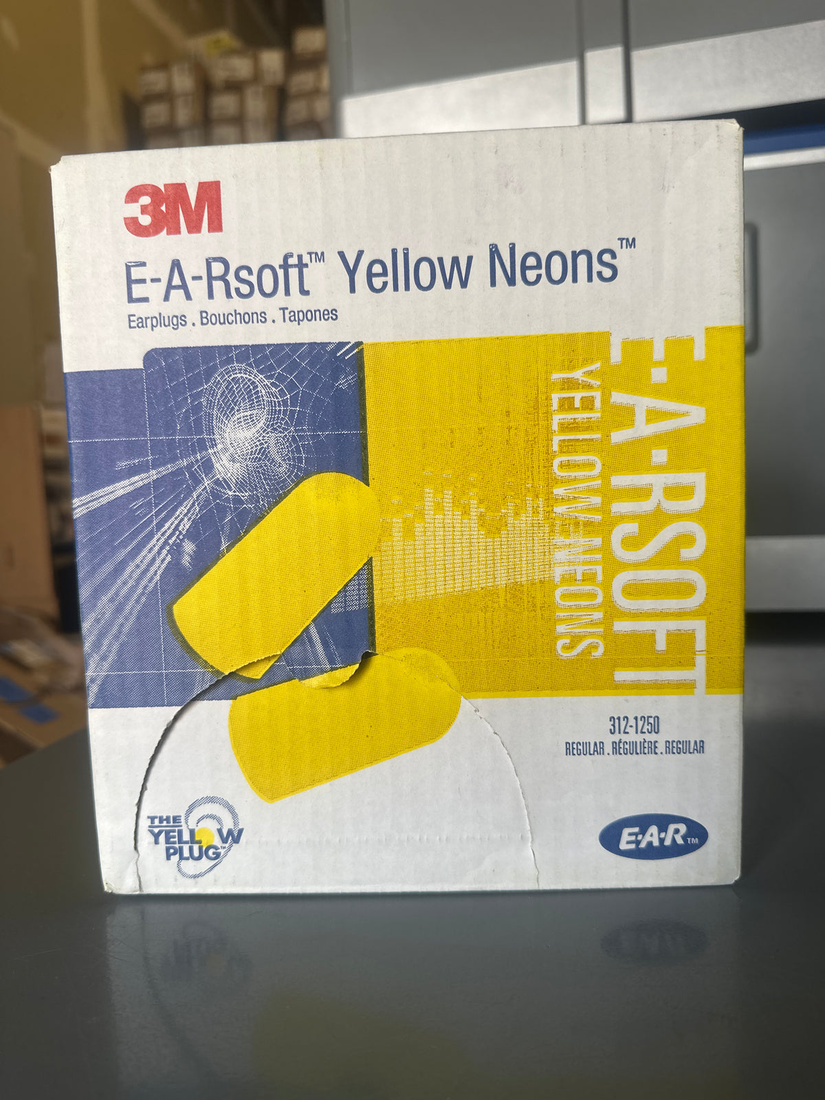3M™ E-A-Rsoft™ Yellow Neons™ Earplugs 312-1250, Uncorded, Poly Bag