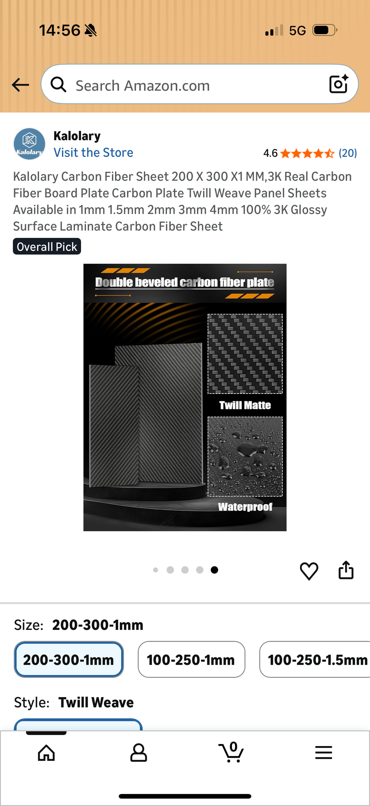 Carbon Fiber Sheet 200 X 300 X1 MM,3K Real Carbon Fiber Board Plate Carbon Plate Twill Weave Panel Sheet 1mm 100% 3K Glossy Surface Laminate Carbon Fiber Sheet