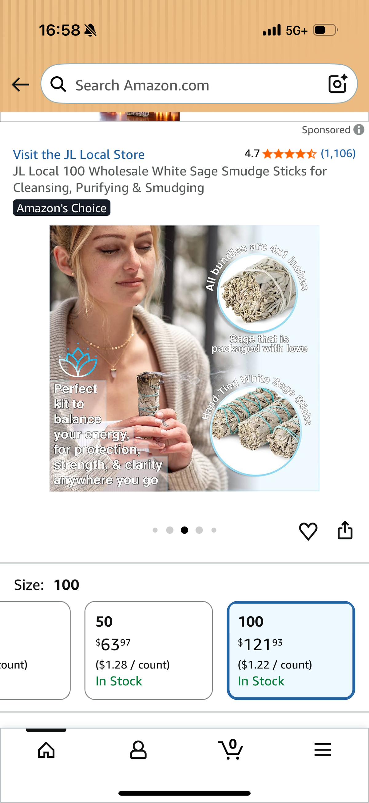 JL Local 100 Wholesale White Sage Smudge Sticks for Cleansing, Purifying & Smudging