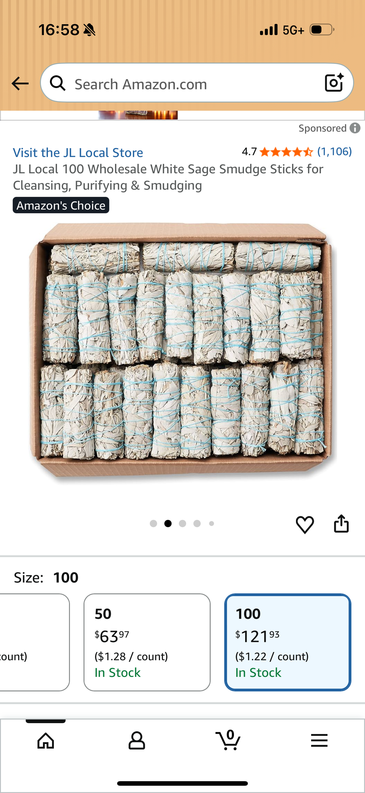 JL Local 100 Wholesale White Sage Smudge Sticks for Cleansing, Purifying & Smudging