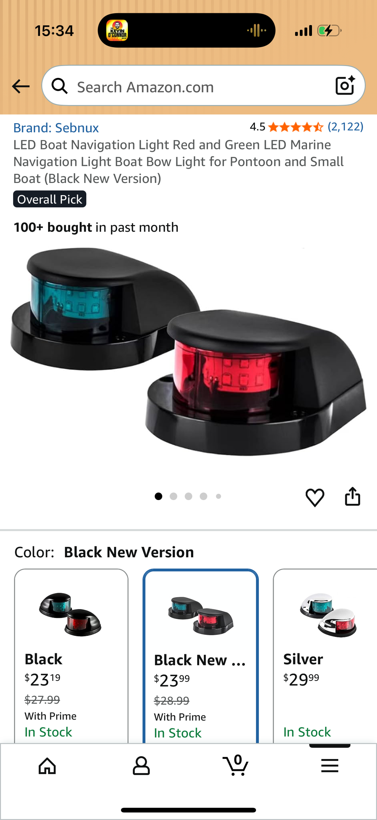 LED Boat Navigation Light Red and Green LED Marine Navigation Light Boat Bow Light for Pontoon and Small Boat (Black New Version)