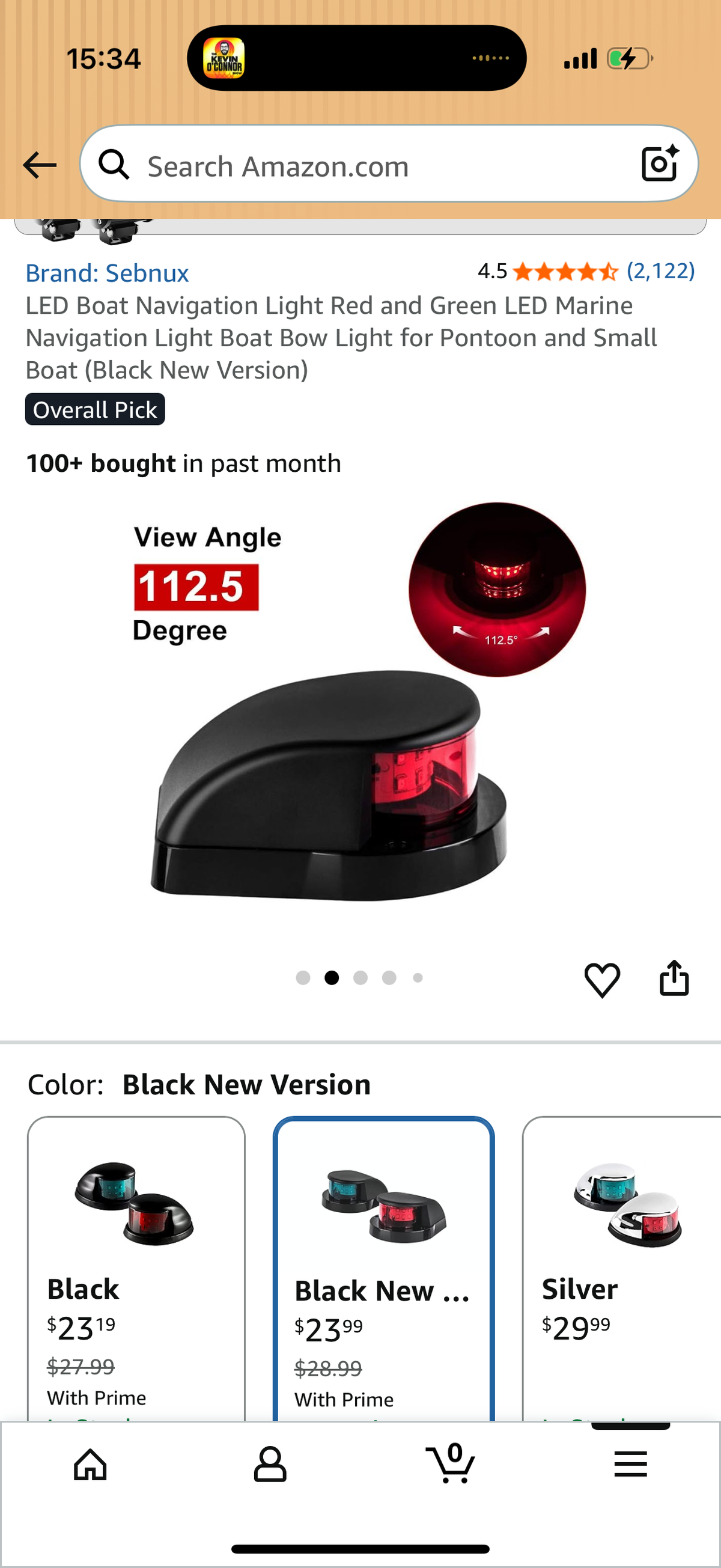 LED Boat Navigation Light Red and Green LED Marine Navigation Light Boat Bow Light for Pontoon and Small Boat (Black New Version)