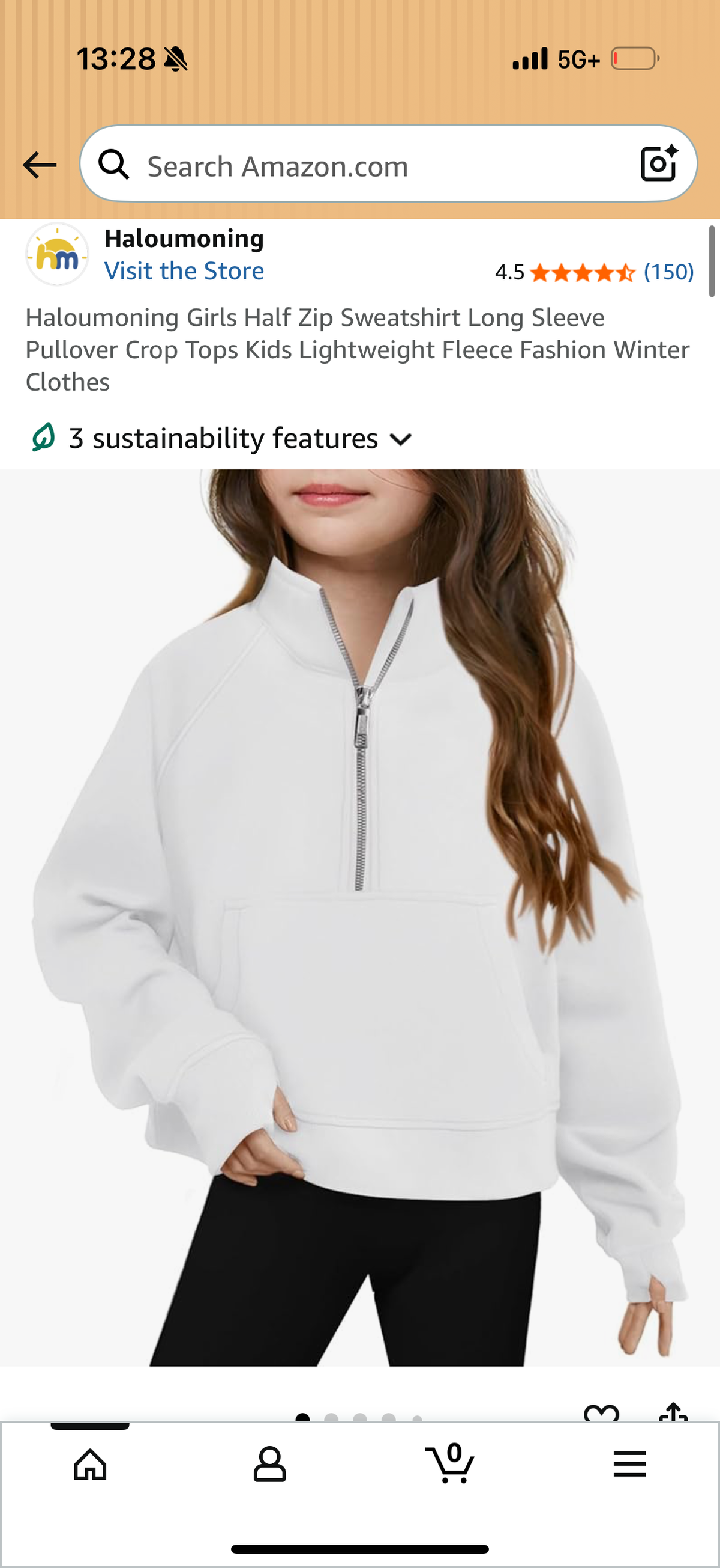 Girls Half Zip Sweatshirt Long Sleeve Pullover Crop Tops Kids Lightweight Fleece Fashion Winter Clothes (Size 9/10 Years)