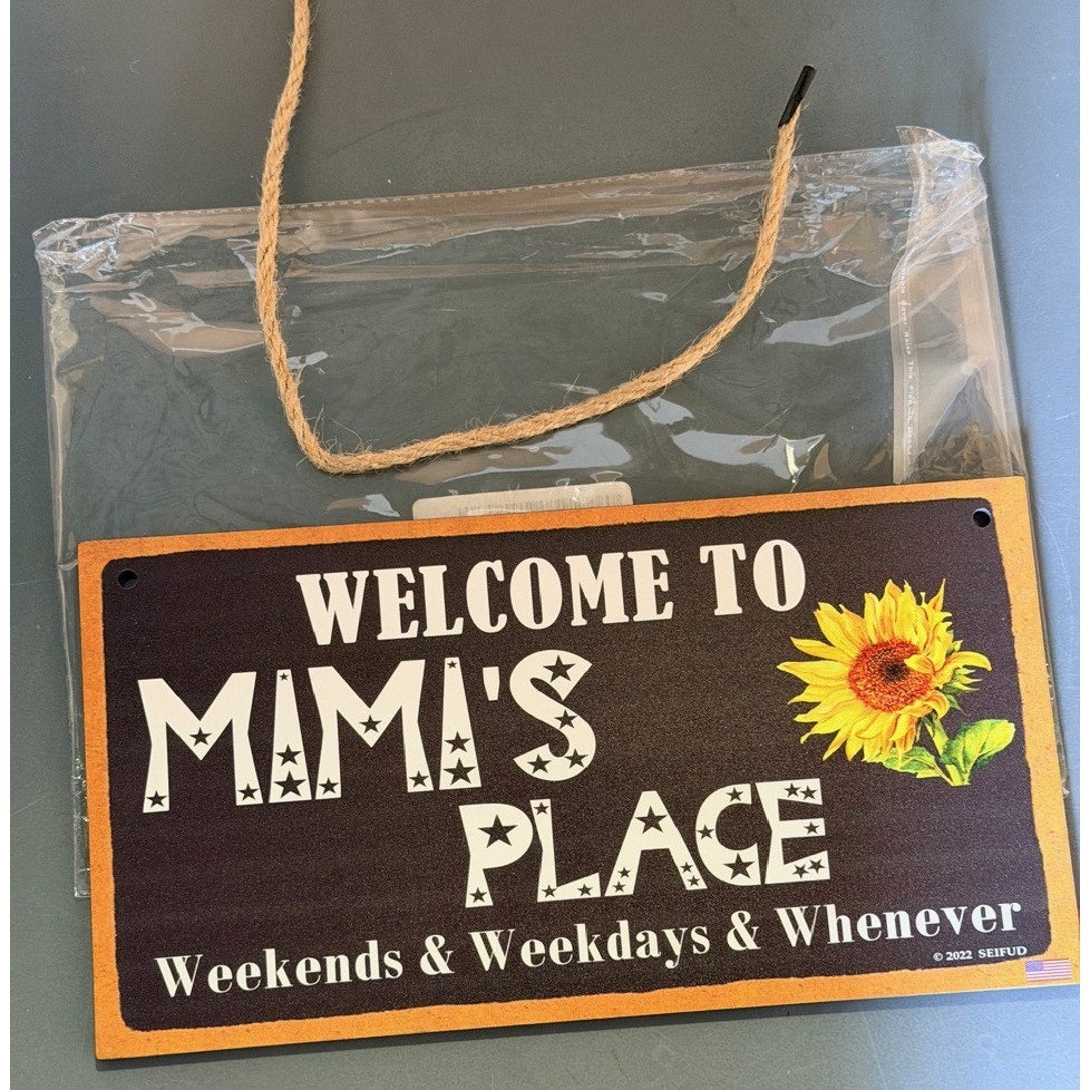 Welcome To Mimi's Place Wooden Sign
