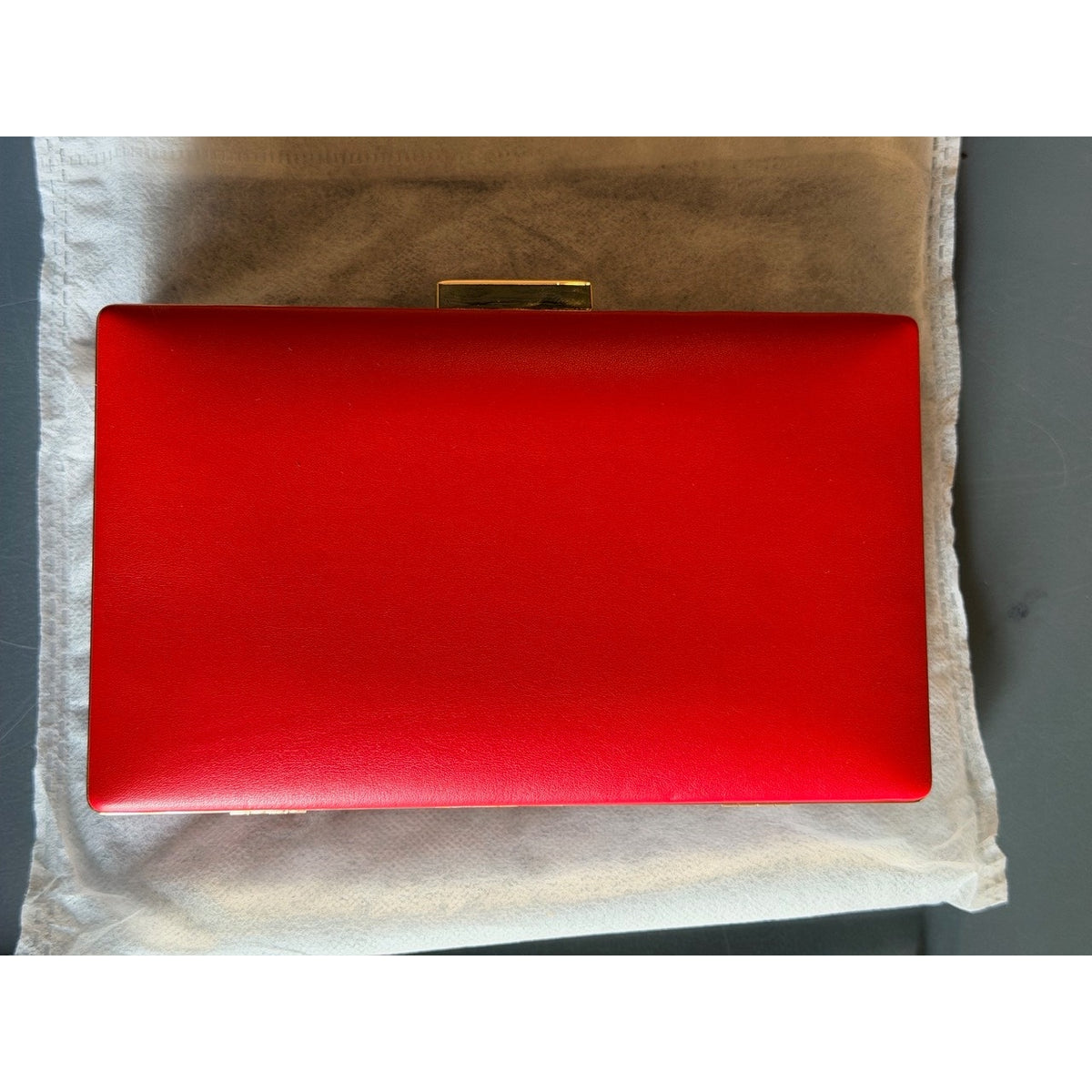 New Red Bejeweled Clutch Purse