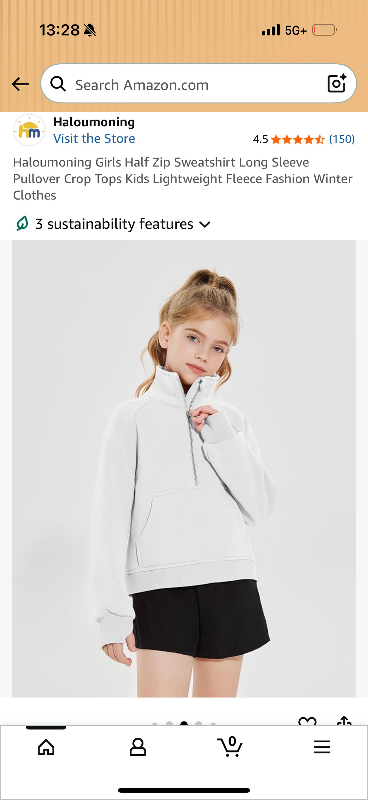 Girls Half Zip Sweatshirt Long Sleeve Pullover Crop Tops Kids Lightweight Fleece Fashion Winter Clothes (Size 9/10 Years)