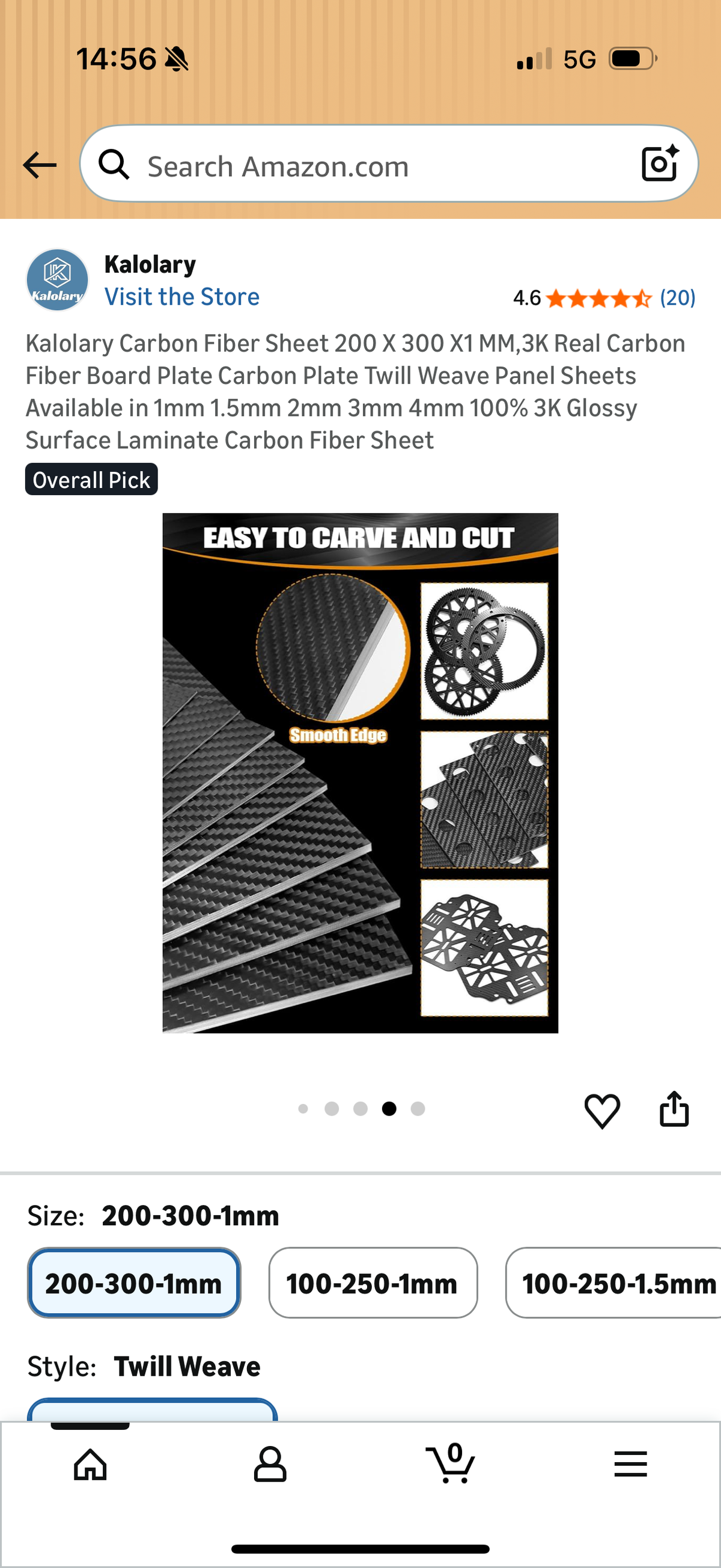 Carbon Fiber Sheet 200 X 300 X1 MM,3K Real Carbon Fiber Board Plate Carbon Plate Twill Weave Panel Sheet 1mm 100% 3K Glossy Surface Laminate Carbon Fiber Sheet