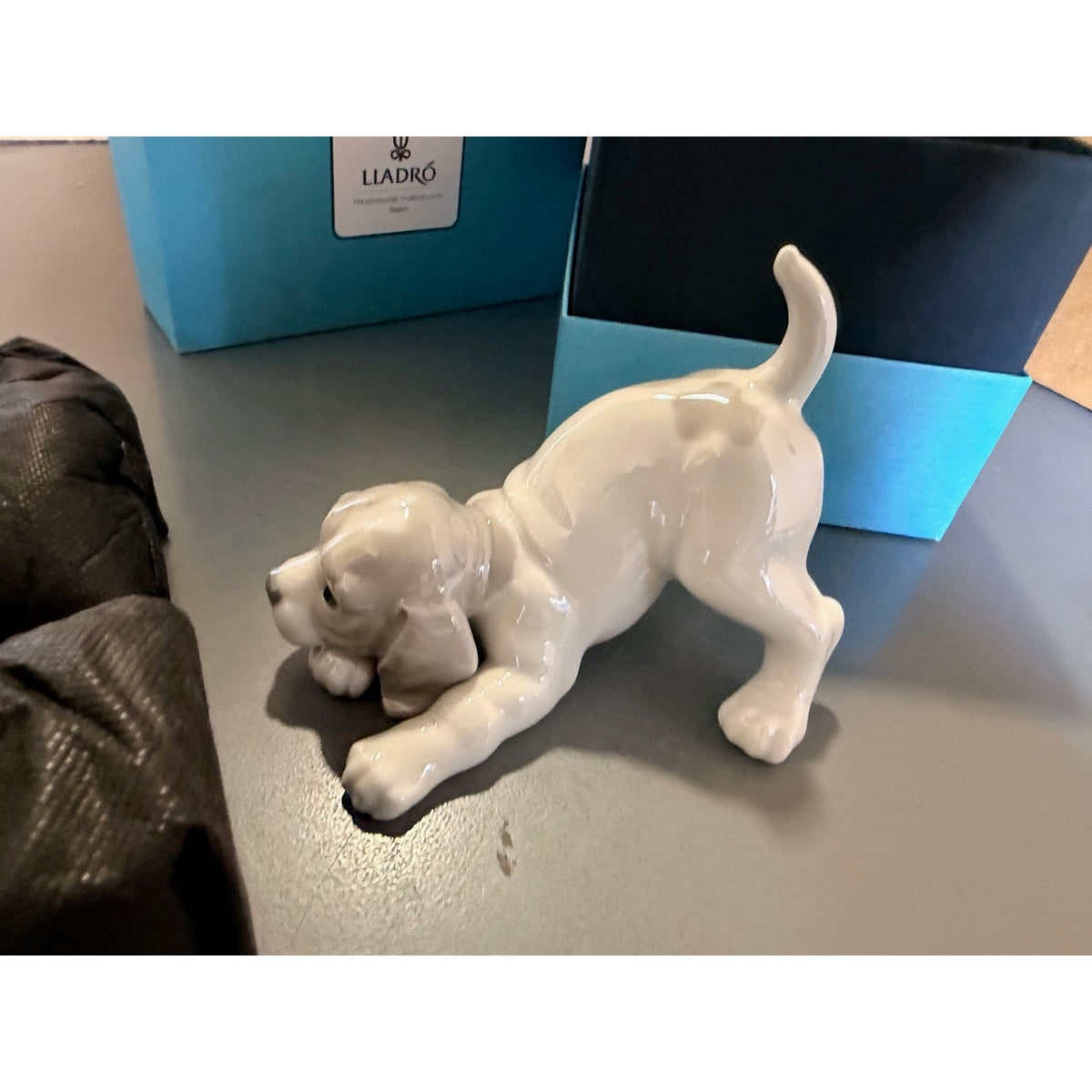 New - Lladro Playful Beagle Poreclain Figurine