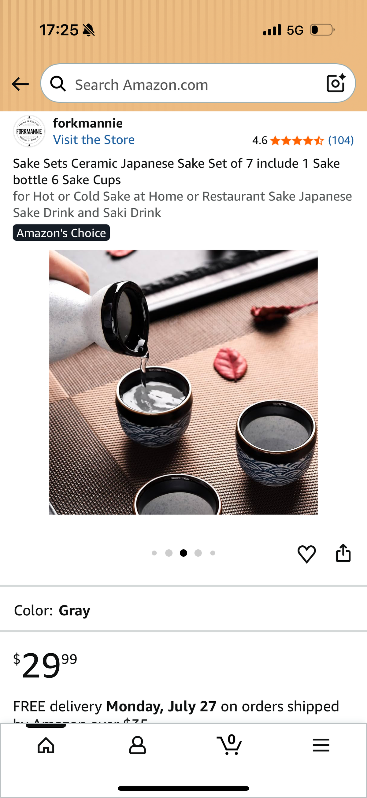 Sake Sets Ceramic Japanese Sake Set of 7 include 1 Sake bottle 6 Sake Cups for Hot or Cold Sake at Home or Restaurant Sake Japanese Sake Drink and Saki Drink