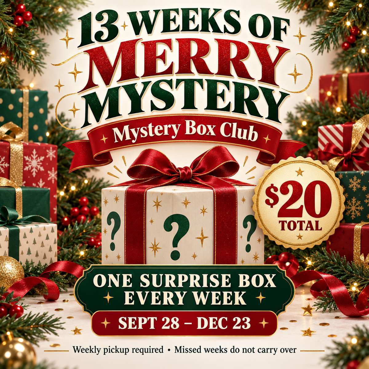 13 Weeks of Merry Mystery - Christmas Mystery Box Club