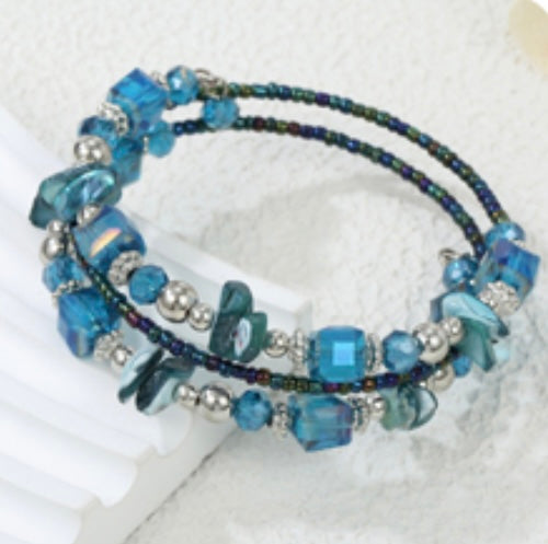 Aenu Crystal Stackable Bracelets for Women