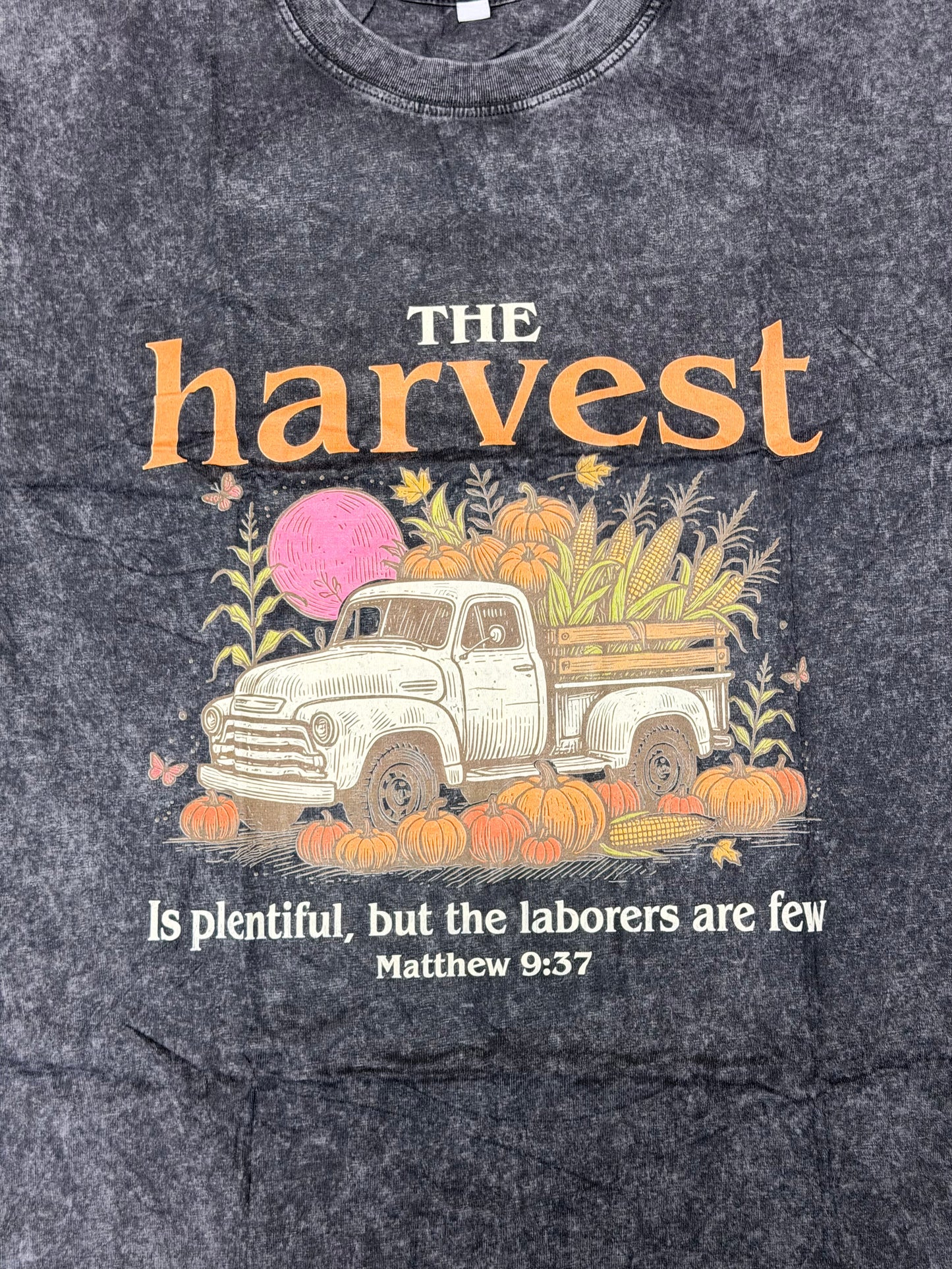 Comfort Wash Fall Harvest Bible T-Shirt (Size Medium)