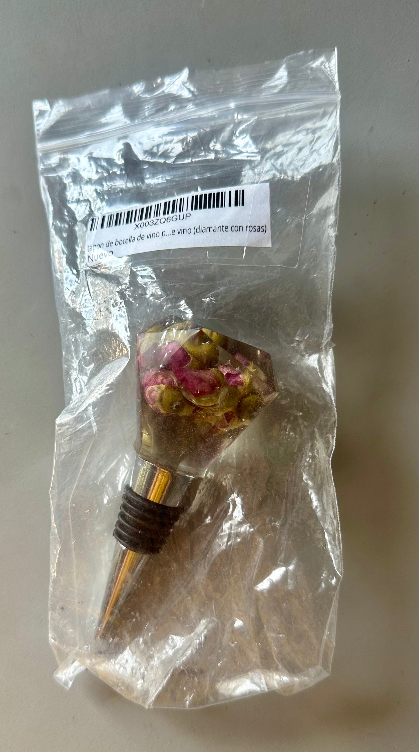Handmade Floral Resin Wine Stopper