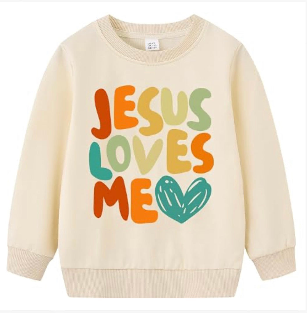 Geoyune Toddler Crewneck Sweatshirt Kids Long Sleeve Religious Tops Christian Pullovers for Boys Girls (Size 7T)
