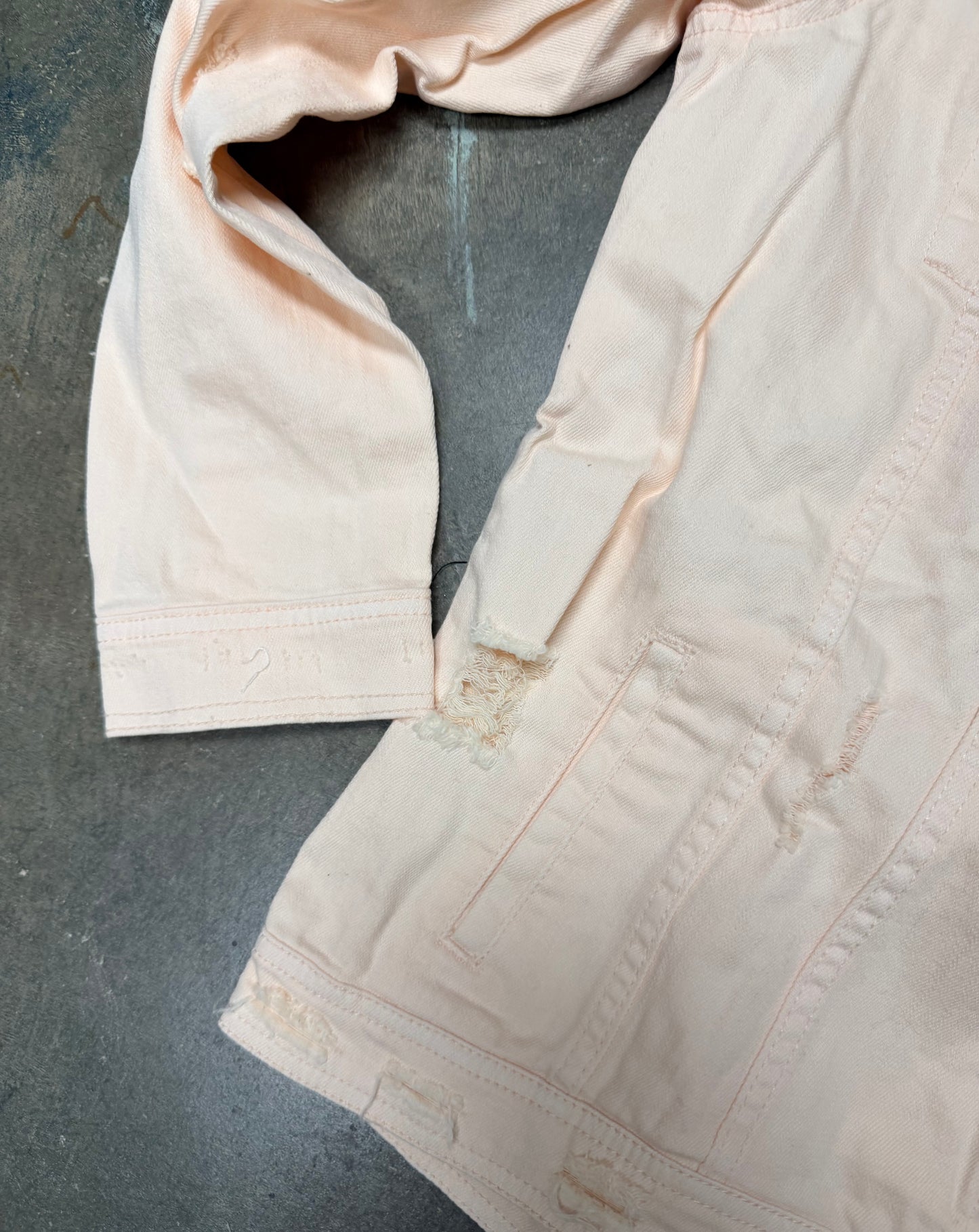 Rachel Roy Distressed Jean Jacket (Size Large)