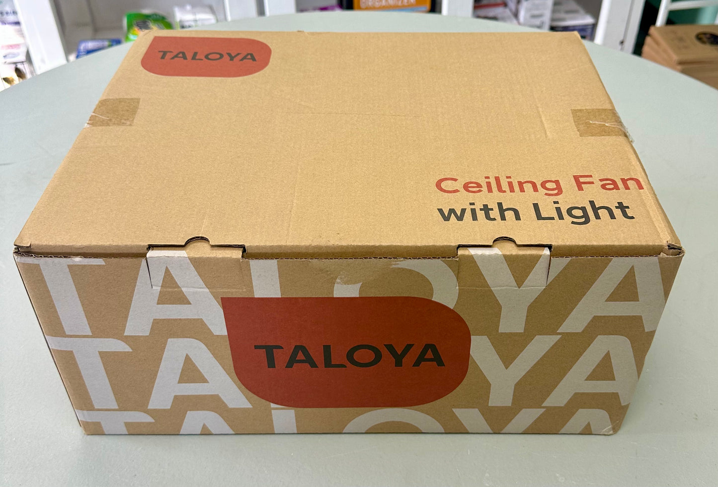 TALOYA 20 Inch Caged Ceiling Fan with Lights, Chandelier, Remote Control Flush Mount Low Profile for Bedroom, Living Room Patio, Reversible, Buzzer Mute, Dimmable Led Light Included, Fandelier
