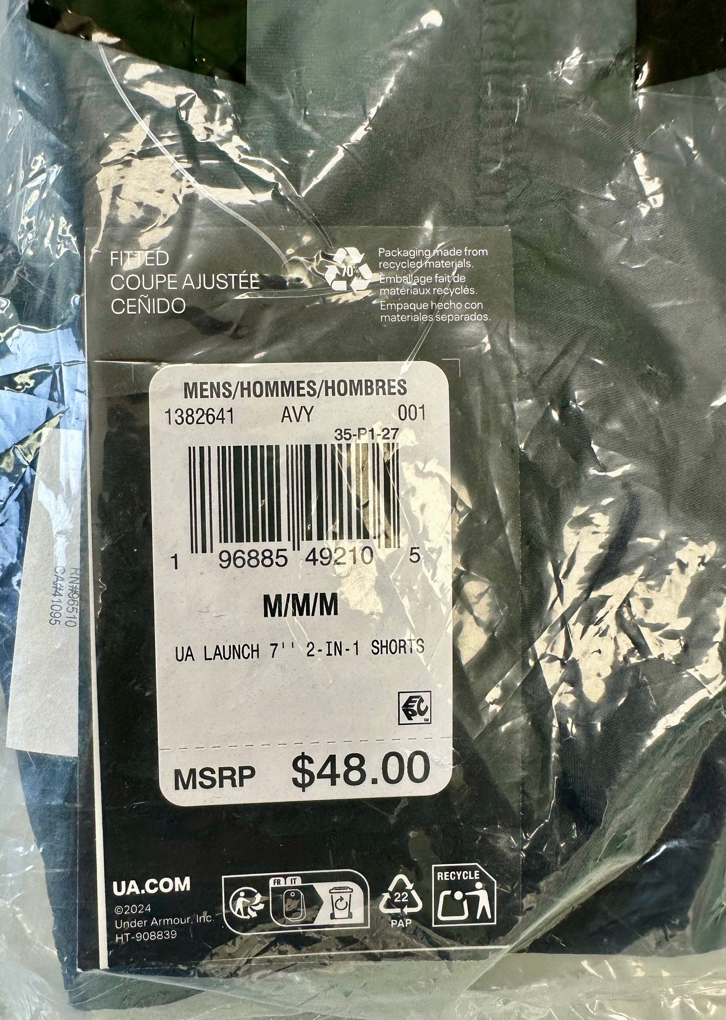 Under Armour Launch,   7-Inch, 2-in-1 Training Shorts - Black (Size Medium)