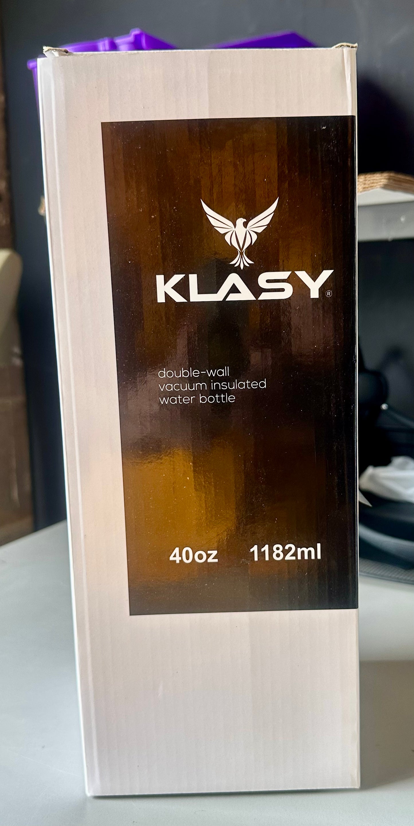 KLASY 40 oz Tumbler with Handle and Straw, Stainless Steel, Double Wall Vacuum Insulated, Dust-Proof Cap Straw Cap, Cupholder friendly, Large Travel Mug for Water, Iced Tea or Coffee, Smoothie and More