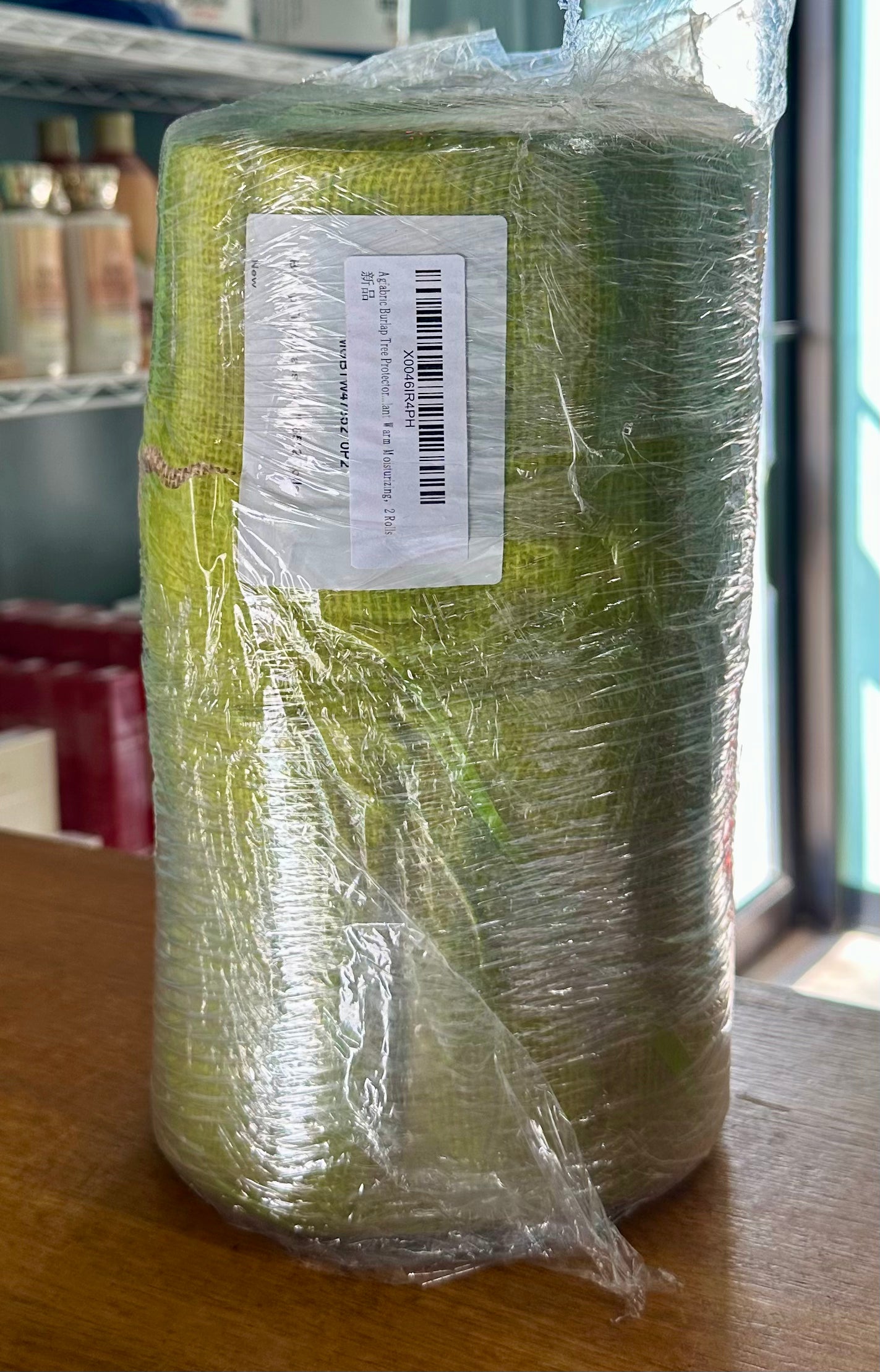 Agfabric Burlap Tree Protector Wraps, 4.7" x65' Winter-Proof Tree Trunk Guard Protector Wrap, Burlap Fabric Protective Tree Wrap for Keeping Plant Warm Moisturizing，2 Rolls