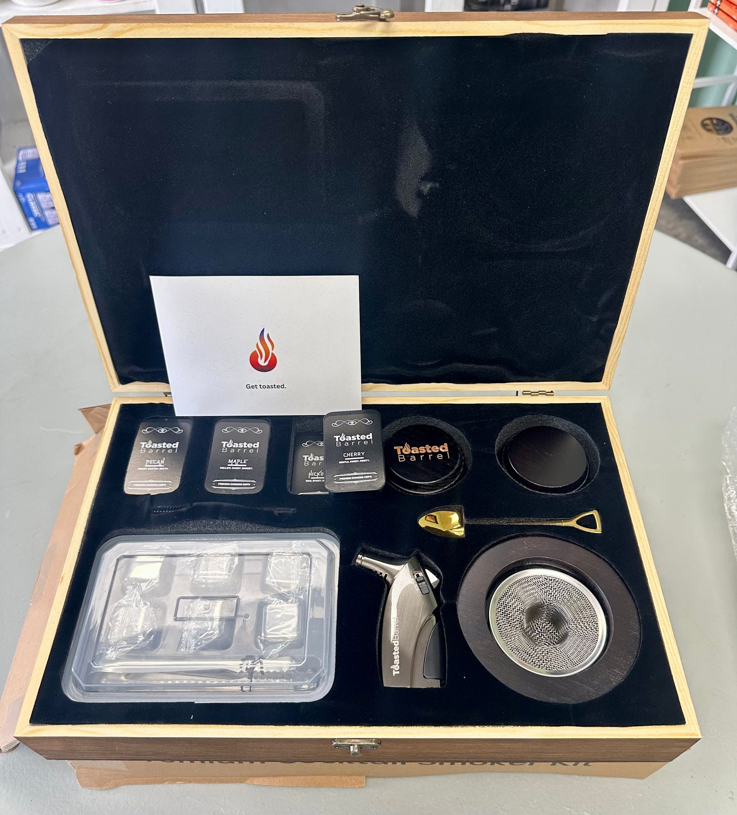 Toasted Barrel Premium Cocktail Smoker Kit with Torch,6 Wood Chip Flavours,Bourbon/Whisky Aroma Kit,Bar Set -(No Butane)