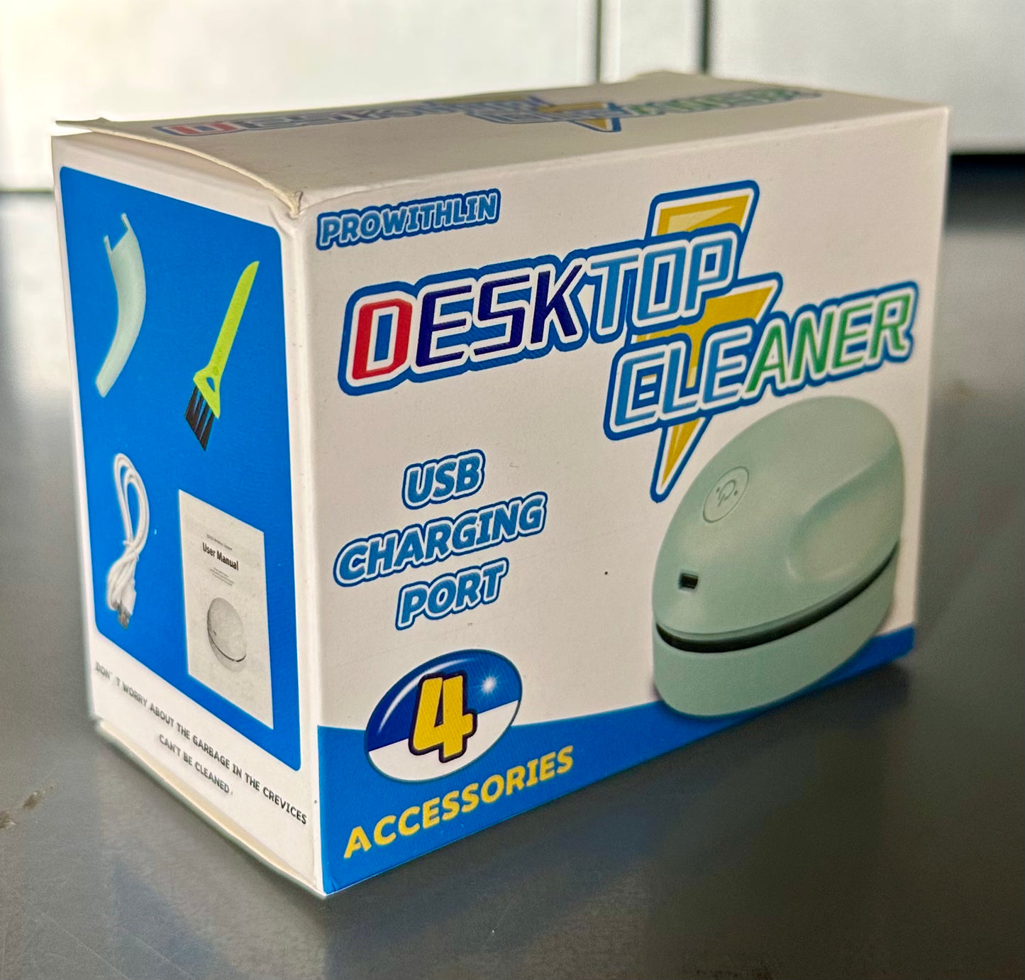 Desktop Vacuum Cleaner, USB Charging with Vacuum Nozzle, Cleaning Brush, Portable Mini Table Dust Vaccum Cleaner, Clean Dust, Crumbs, Piano, Computer, Car (Light Green)
