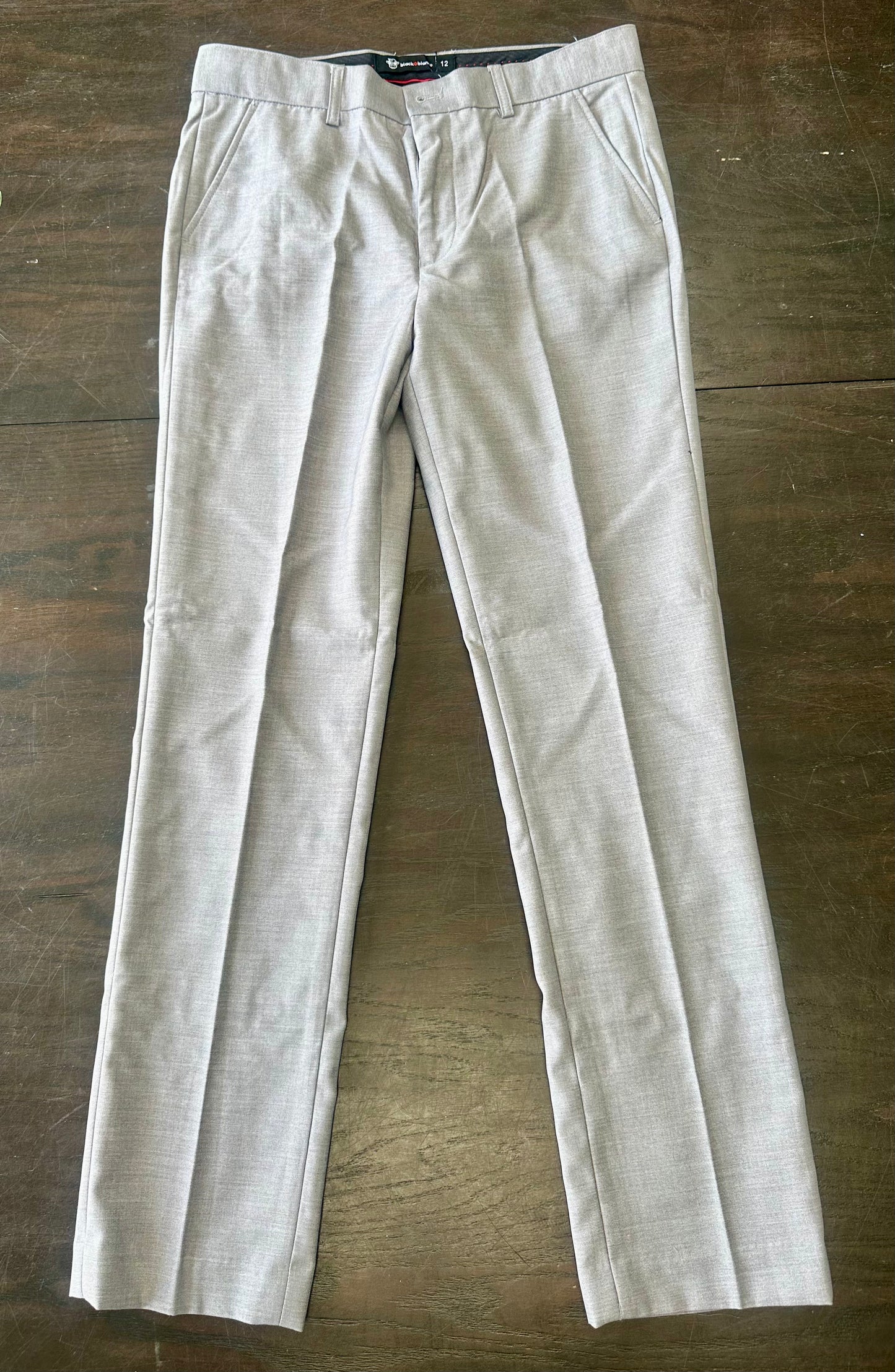 Black N Bianco Boys' Rosefia Modern Slim Fit Suit In Mary Mid Gray (Size 12)