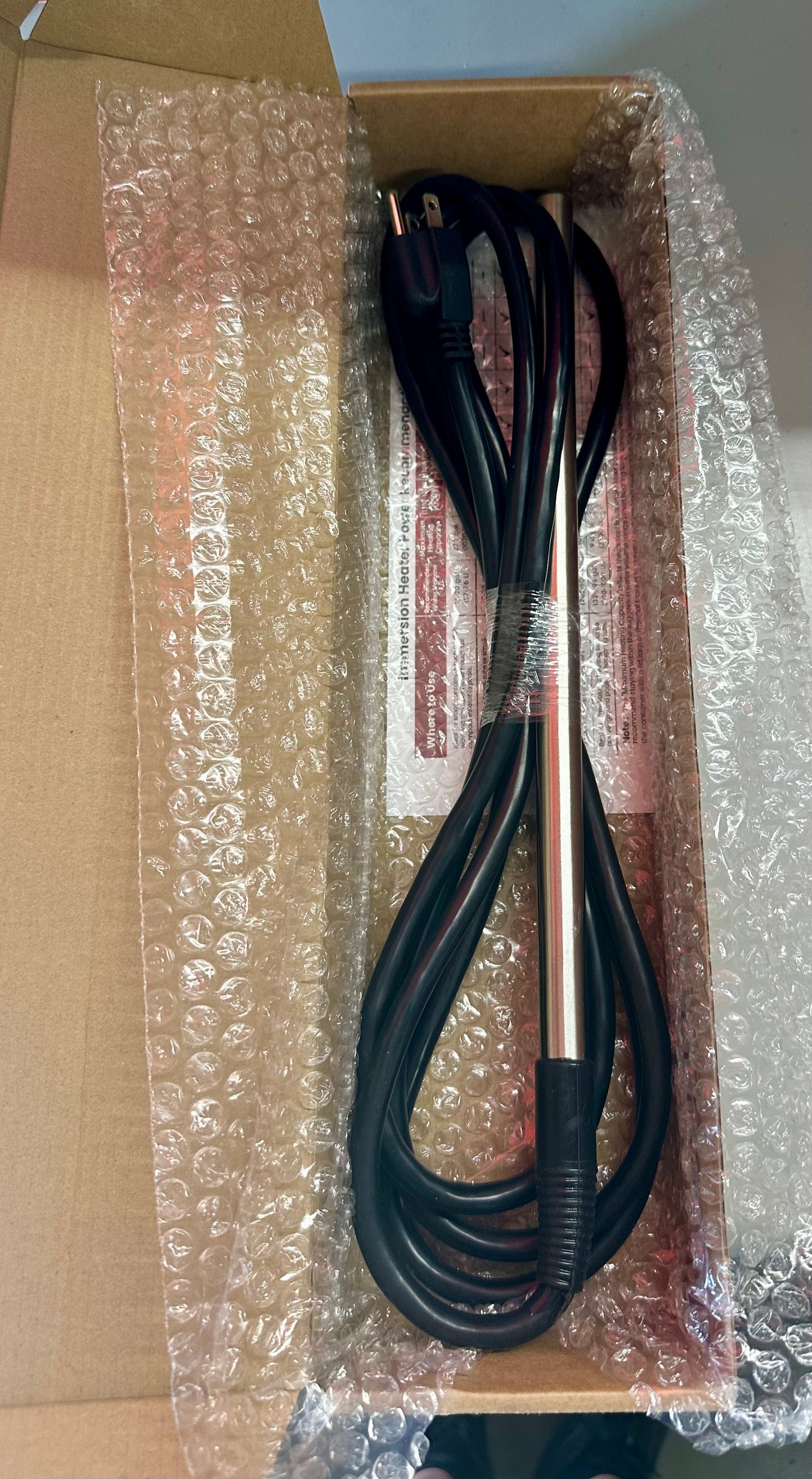 2000W Titanium Portable Immersion Heater with Thermostat, Submersible Heater for Inflatable Bathtub, Above Ground Pool, Spa, and Cold Plunge, Fast Heating Bucket Heateru