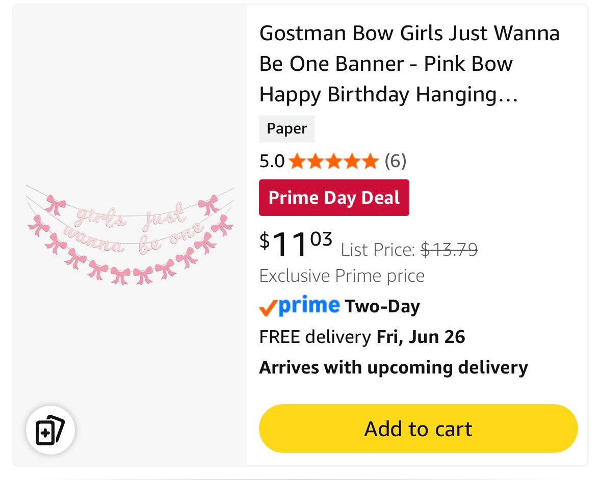 Gostman Pink Bow Happy Birthday Banner - Happy Birthday Hanging Banner For Girls, Coquette Party Decorations, Bow Garland and Hanging Swirls Decor Supplies