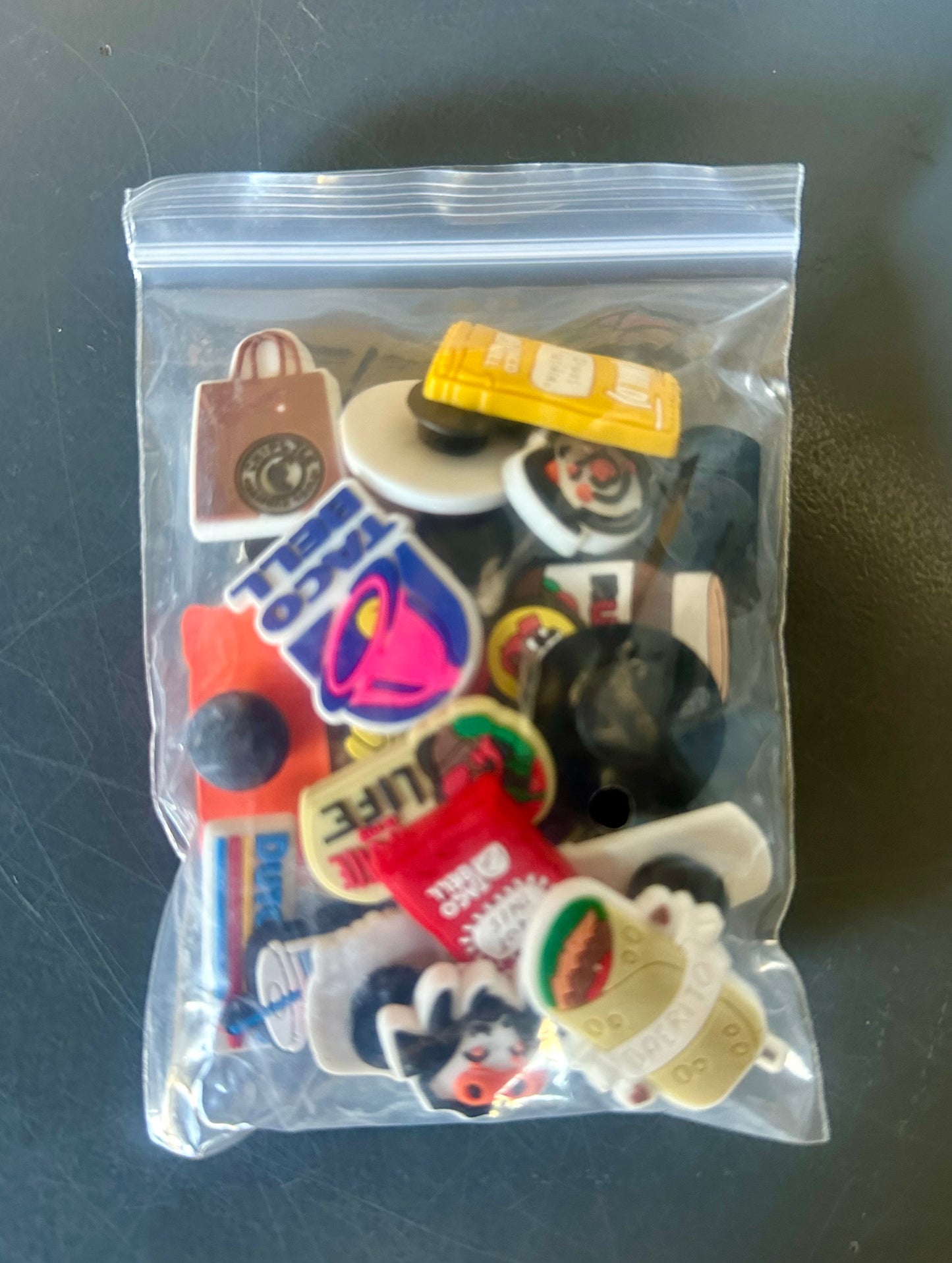 Lot of 26 Fast Food and Snack Shoes Charms, Shoe Decoration Accessories