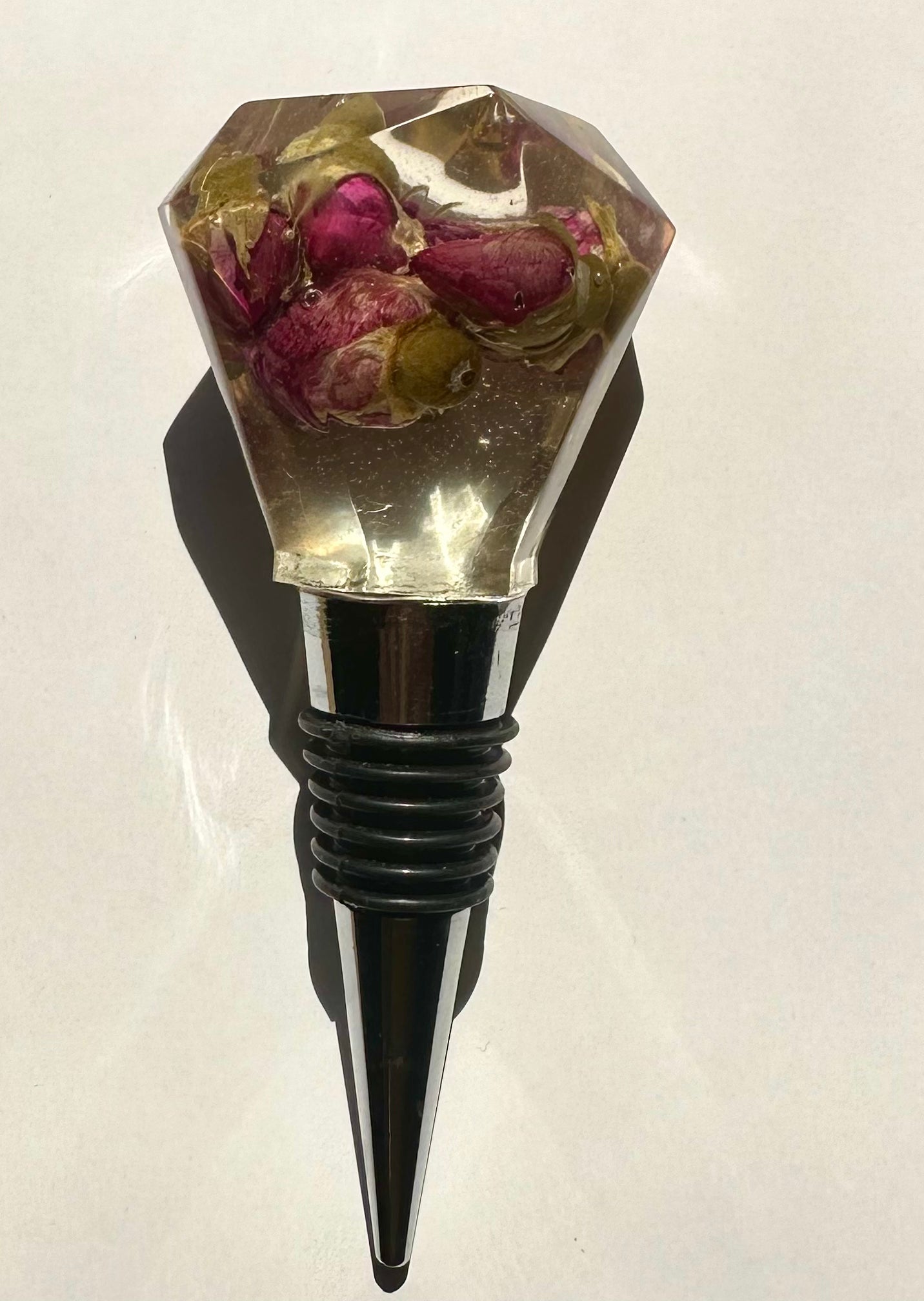 Handmade Floral Resin Wine Stopper