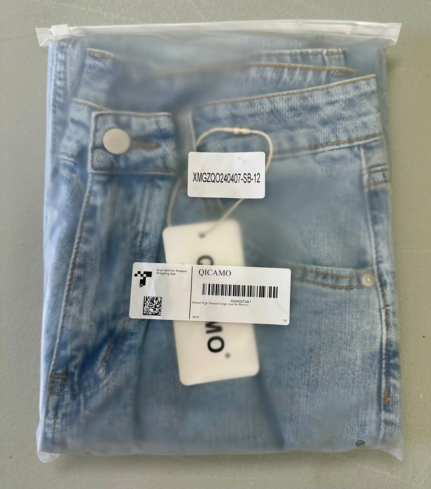 Women High Waisted Cargo Jean for Women (Size 12)