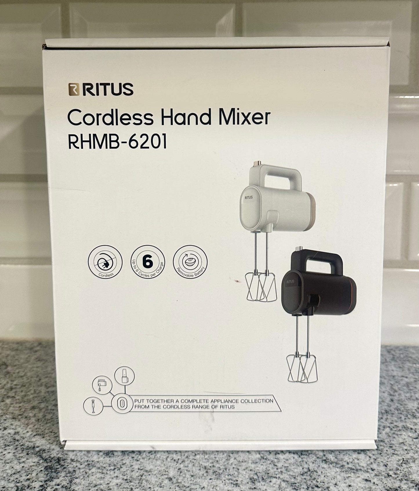 Cordless Electric Hand Mixer, Removable battery, 8-Speed, LED Digital Display, 150W Motor, One-Eject Button, LED,2×304, Stainless Beaters,Overheat Protection, Quiet