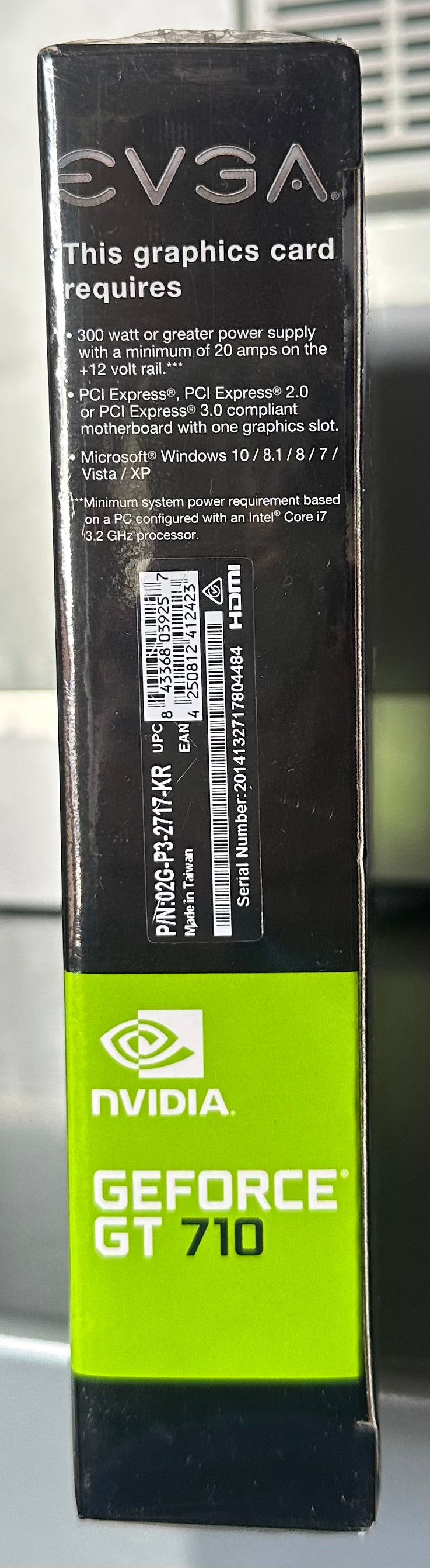 EVGA GT 710 2GB DDR3 64bit Single Slot, Dual DVI 02G-P3-2717-KR