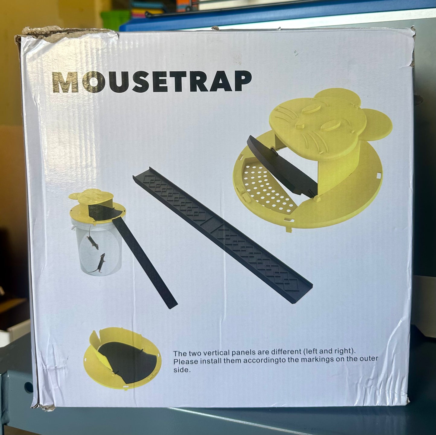 4-Pack of Mouse Traps, 5 Gallon Bucket Lid Mouse, Rat Trap, Auto Reset & Slide Bucket Mouse Trap, Reusable Humane Mouse Traps for Indoor Outdoor