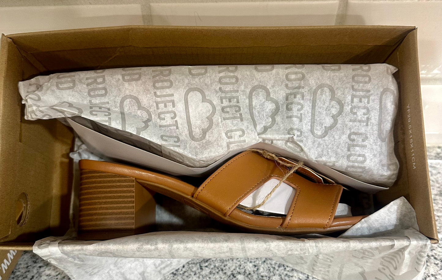 Project Cloud 100% Genuine Leather Block Heeled Sandals, Memory Foam Insole & Non-Slip (Size 8M)