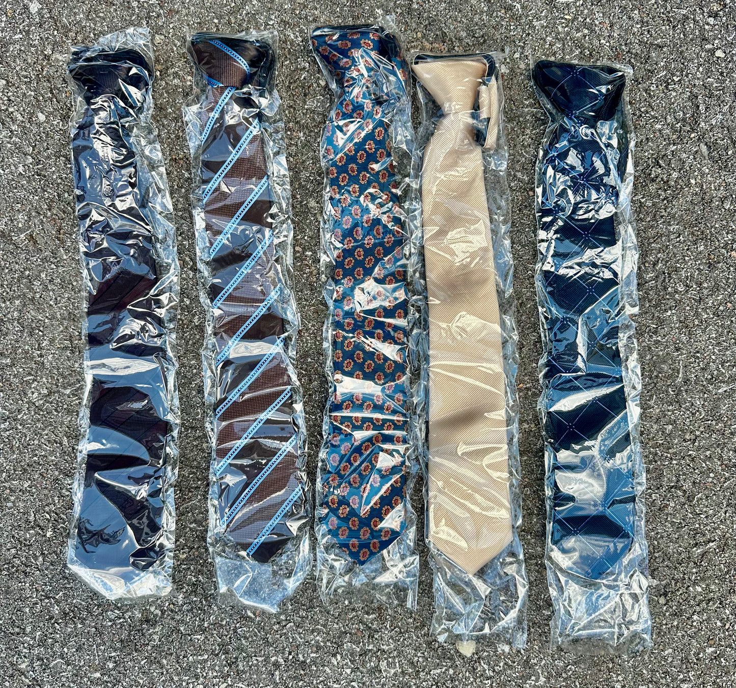 5 Pcs Zipper Ties for Boys, Adjustable Zipper Skinny necktie Clip on Slim Ties for boys