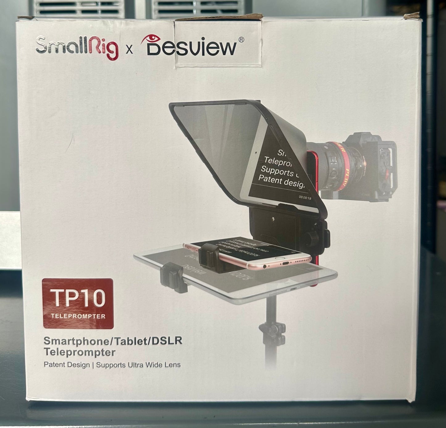SmallRig Teleprompter for iPad / 11" Tablet/Smartphone/DSLR Cameras with Remote Control, APP Compatible with iOS/Android for Online Teaching/Vlogger/Live Streaming
