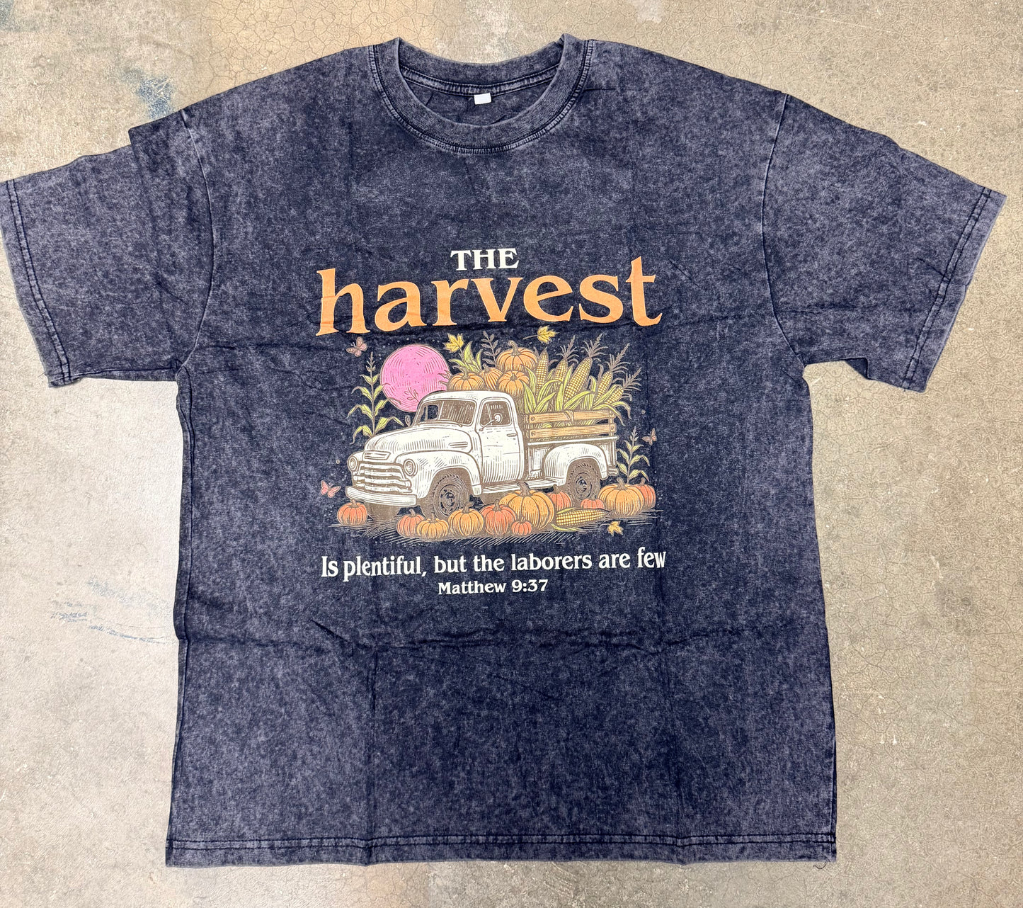Comfort Wash Fall Harvest Bible T-Shirt (Size Medium)