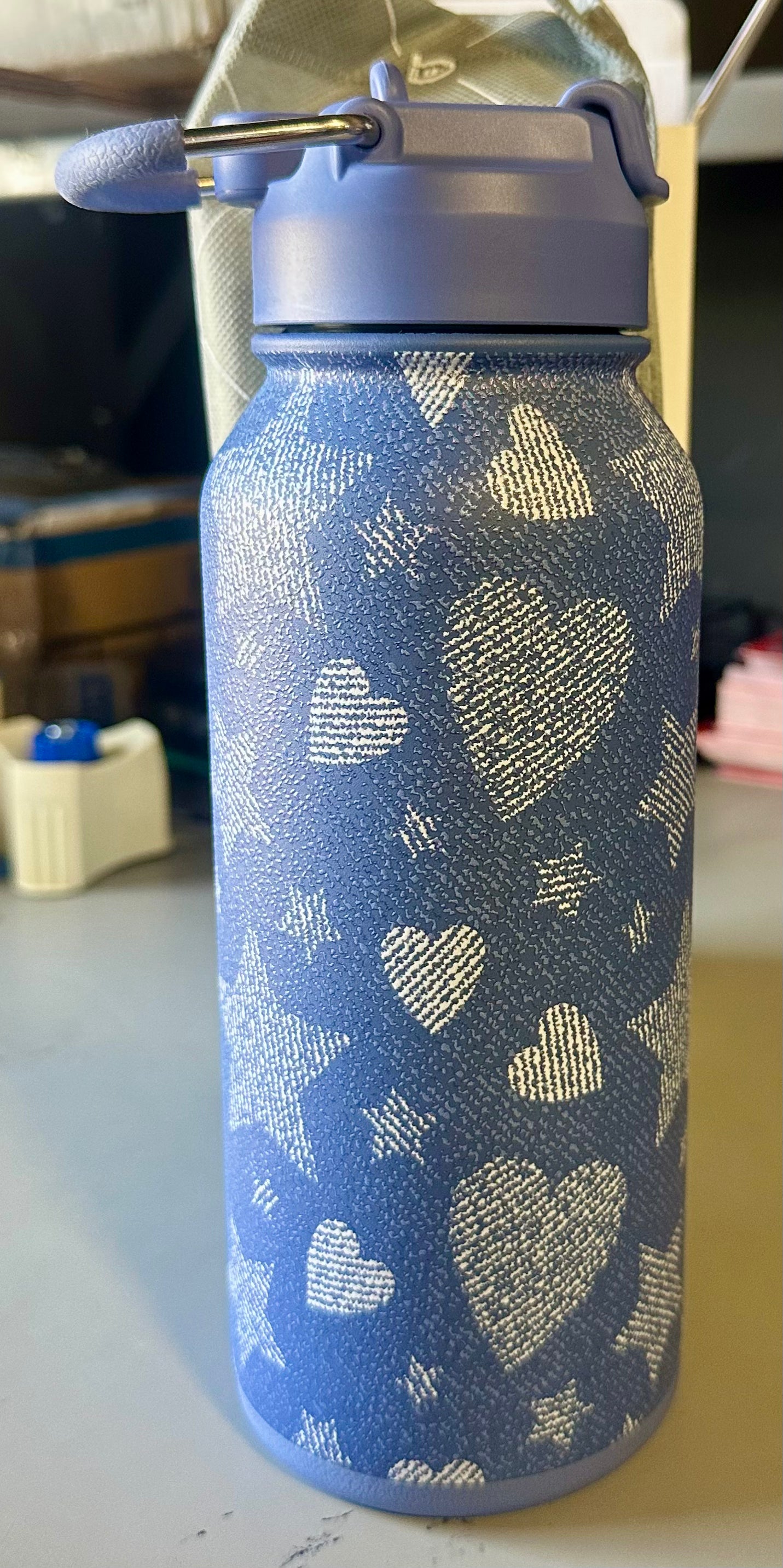 BOTTLE BOTTLE 32oz Insulated Water Bottle Stainless Steel Sport Water Bottle with Straw Dual-use Lid Design for Gym with Pill Box