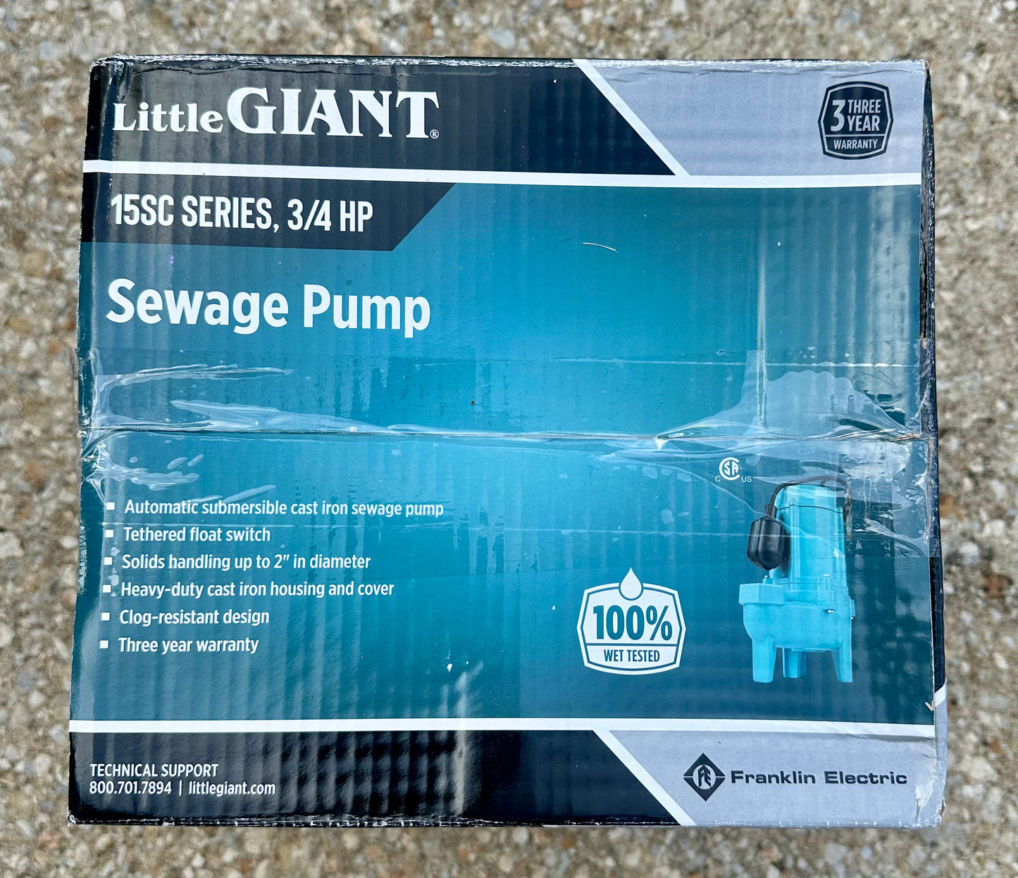 Little Giant 15SC Series 3/4 HP Sewage Pump