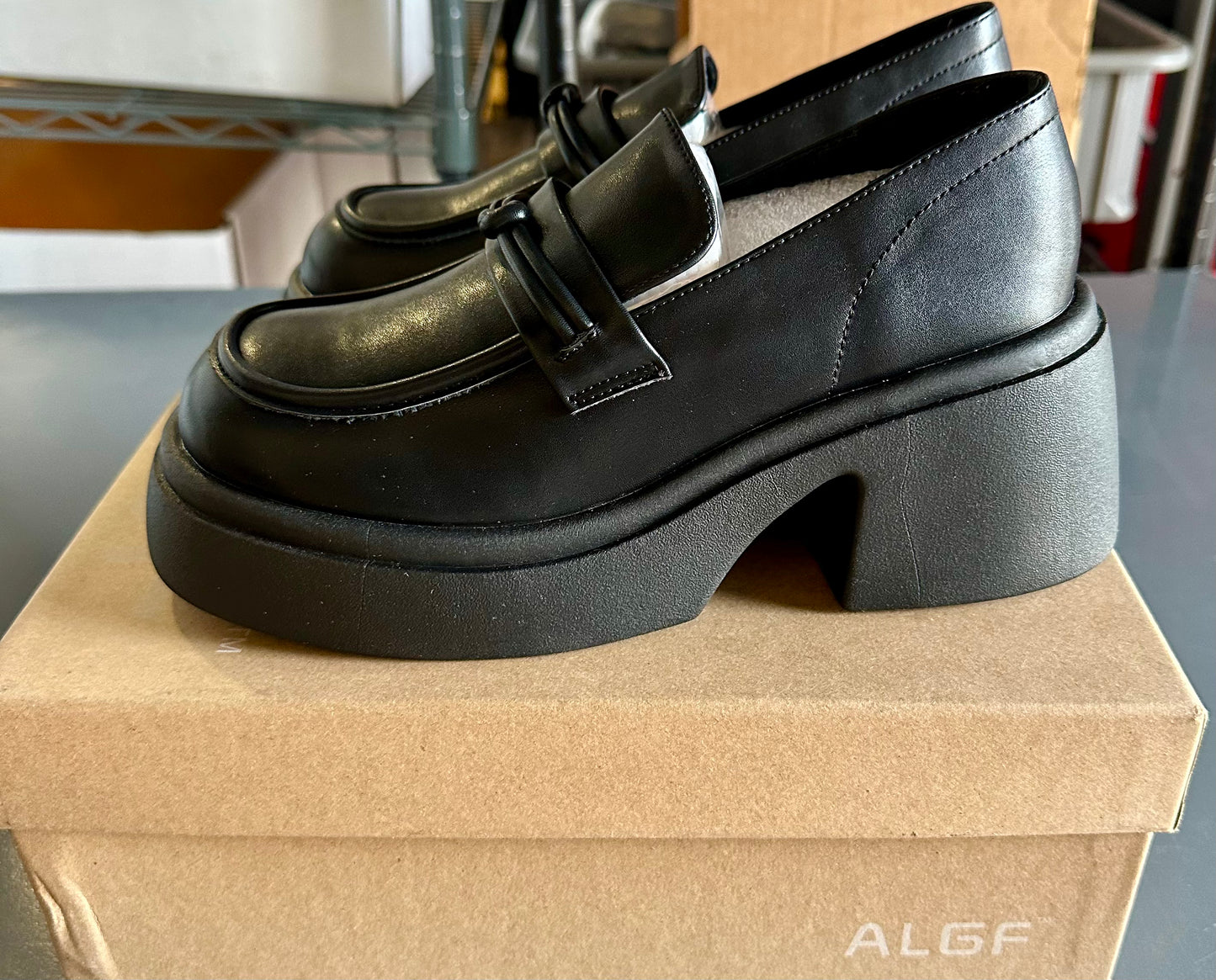 Loafers for Women Platform Chunky Women's Chunky Platform Loafer, Slip-on Penny Loafers for Comfort and Business Casual (Size W(6.5))