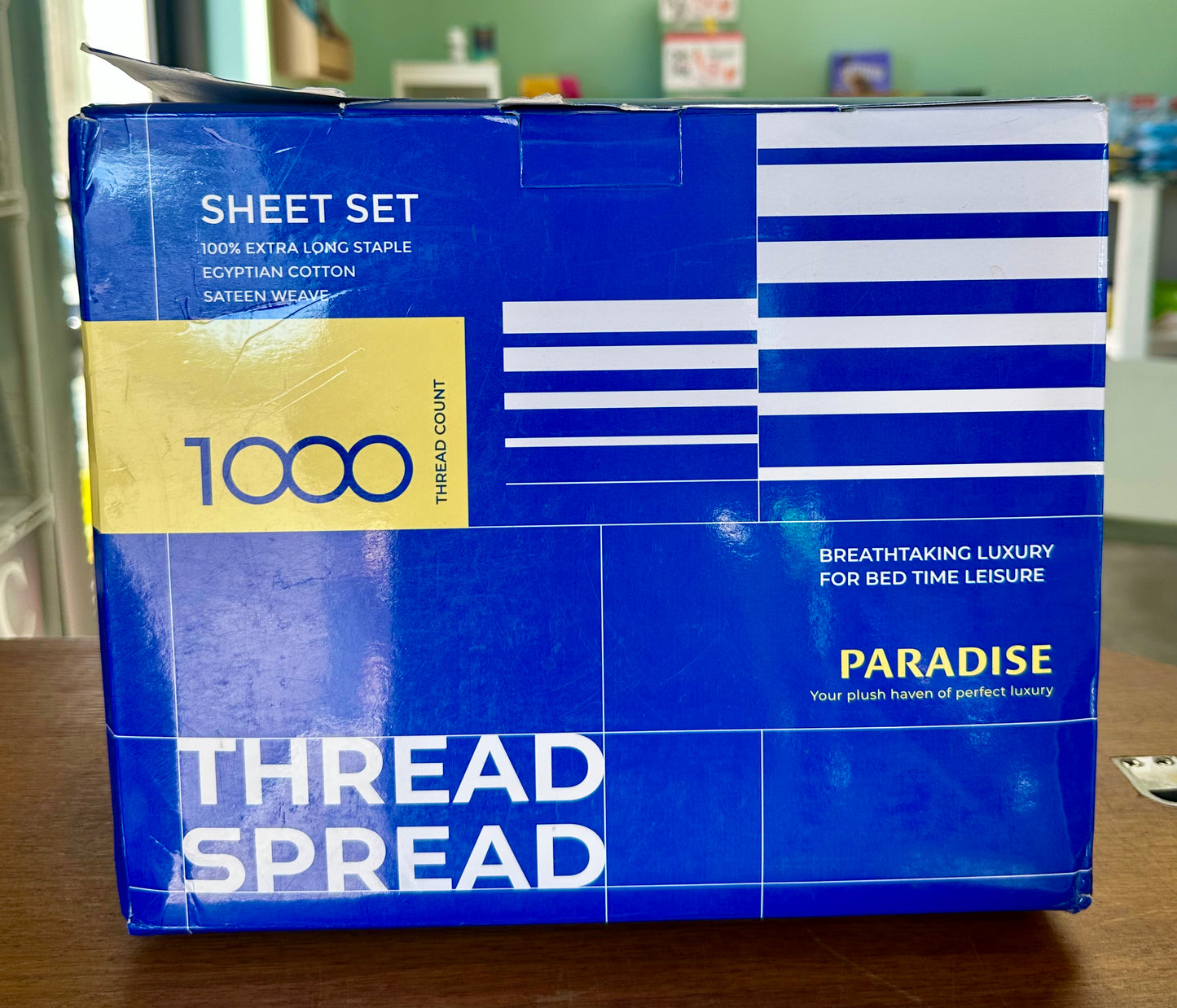 THREAD SPREAD True Luxury 100% Egyptian Cotton - Genuine 1000 Thread Count 4 Piece Sheet Sets - Fits Mattress Upto 18 inch Deep Pocket (King, Dark Grey)