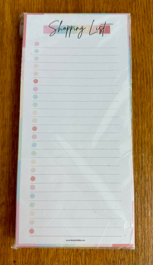 2-Pack Shopping List Notepad - Grocery List, Meal Prep Organizing Pad | 50 Undated Tear Away Sheets | DL Rainbow