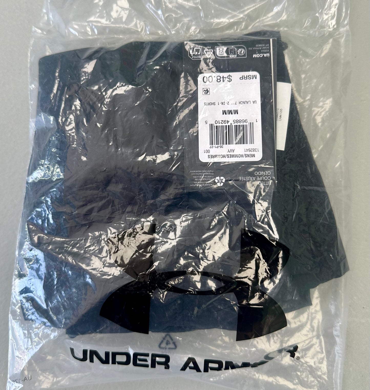 Under Armour Launch,   7-Inch, 2-in-1 Training Shorts - Black (Size Medium)