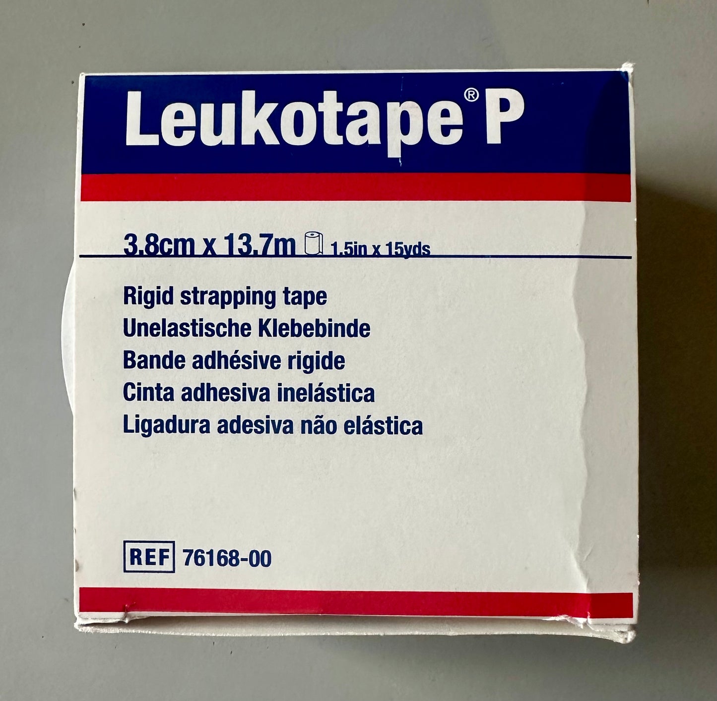 BSN Leukotape P Sports Tape, 1.5'' x 15 Yard Roll,  #76168 Each Use with Cover-Roll