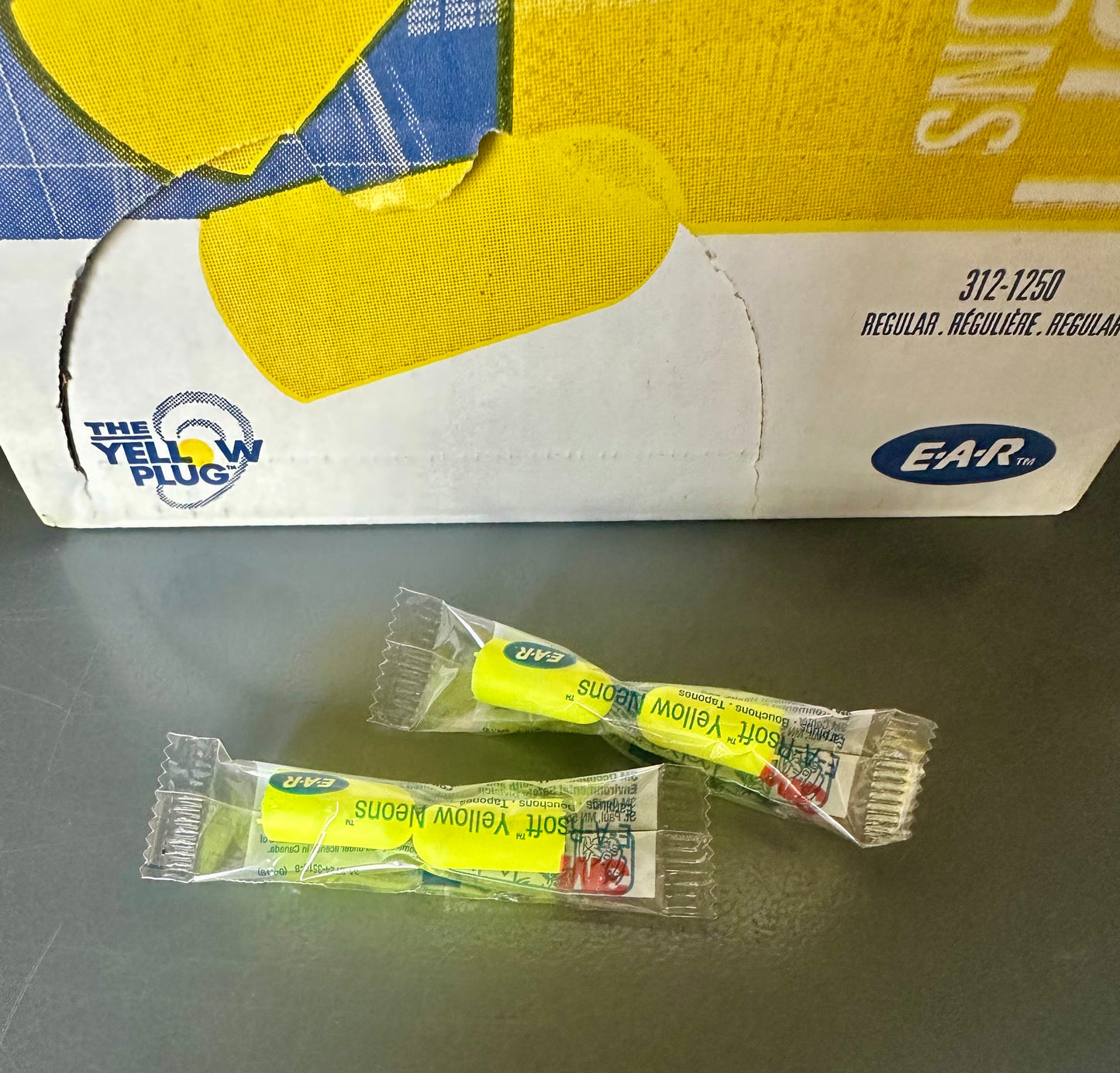 3M™ E-A-Rsoft™ Yellow Neons™ Earplugs 312-1250, Uncorded, Poly Bag