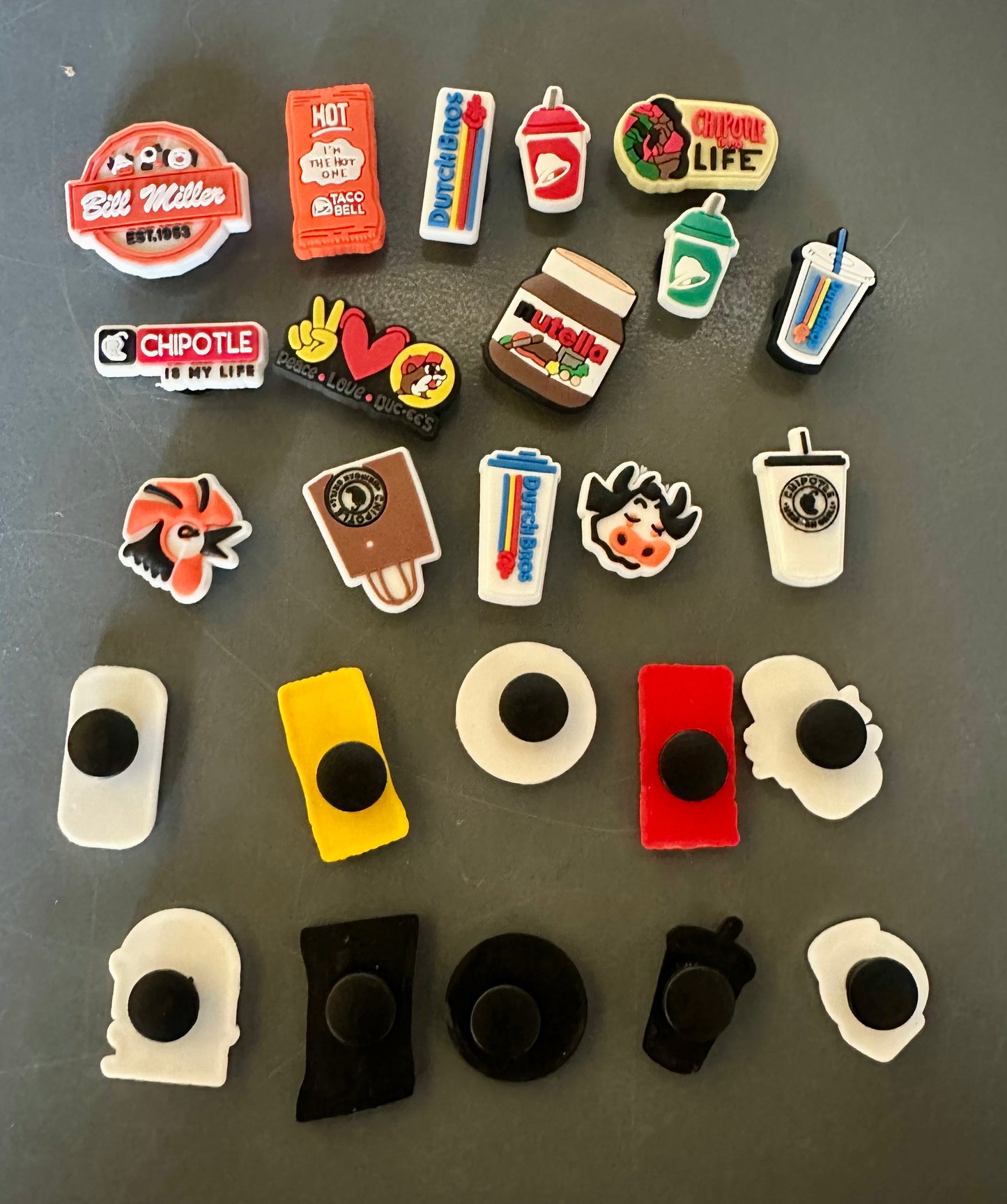 Lot of 26 Fast Food and Snack Shoes Charms, Shoe Decoration Accessories